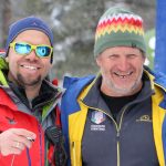 Egon Eberhöfer von der Marmotta Trophy und Rino Pedergnana von der FISI freuen sich über die Vergabe ins Martelltal