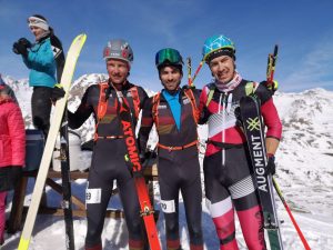 Josef Huber und Toni Lautenbacher mit Marcell Voithofer AUT Platz 4 (c) SKIMO Austria Karl Posch