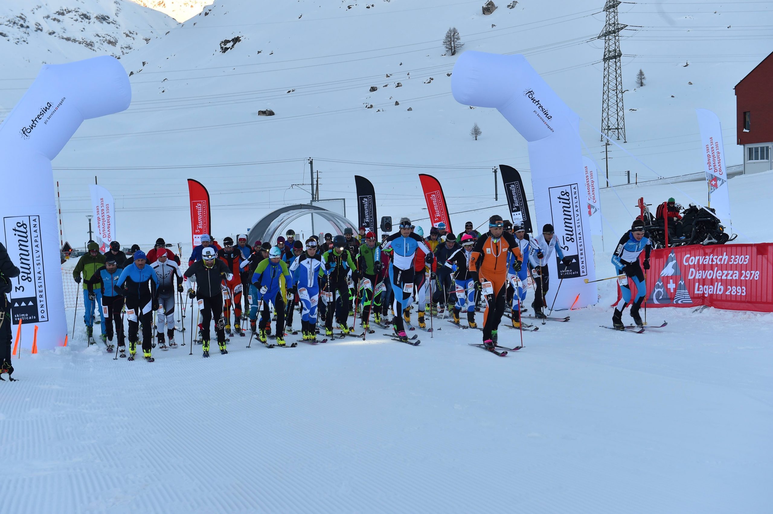 3- Summits SkiMo vertivals Diavolezza, Pontresina.