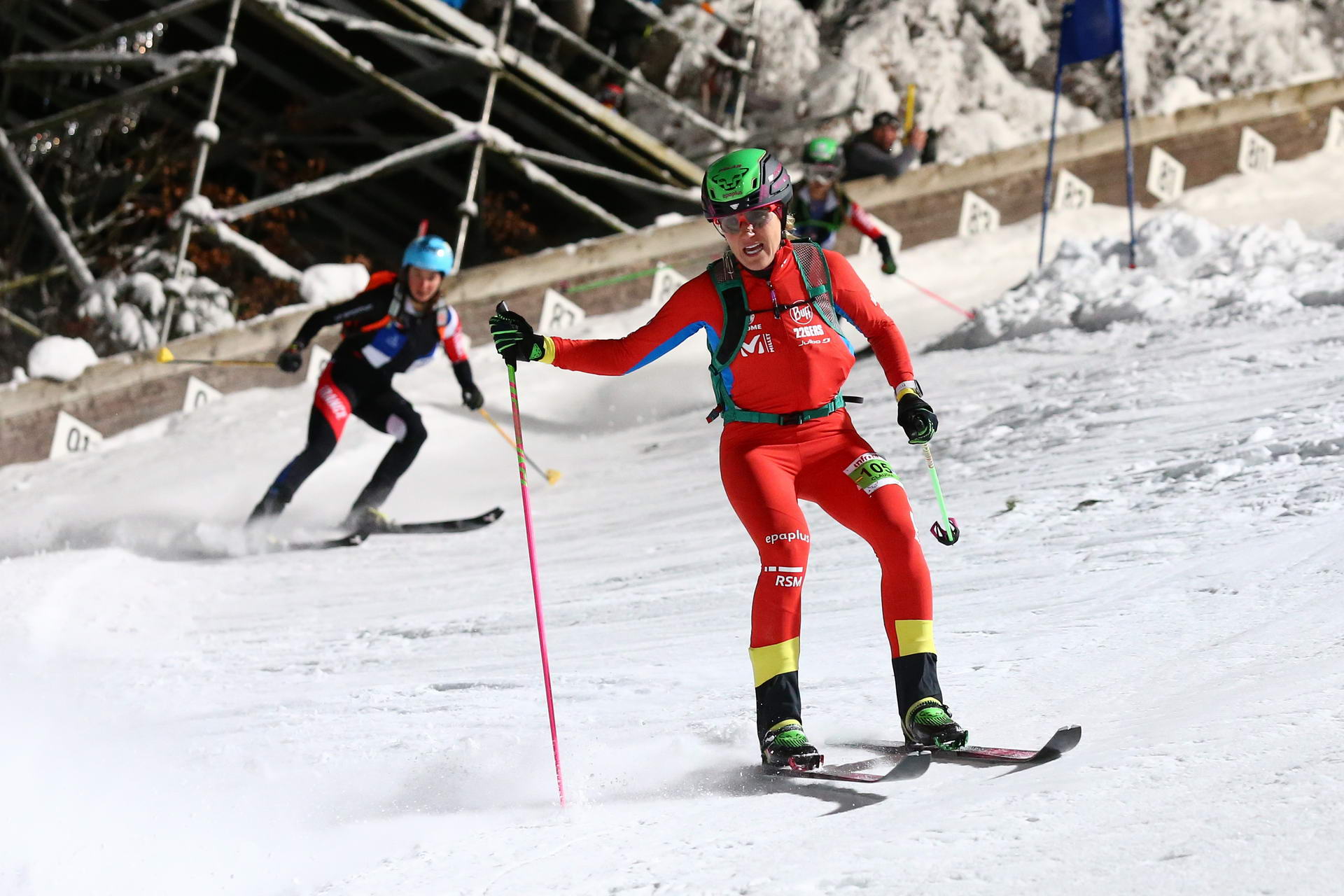 SALZBURG, AUSTRIA - JANUARY 18: Claudia Galicia Cotrina of Spain during ISMF World Cup Sprint Race at Paul Ausserleitner Schanze on January 18, 2019 in Salzburg, Austria.