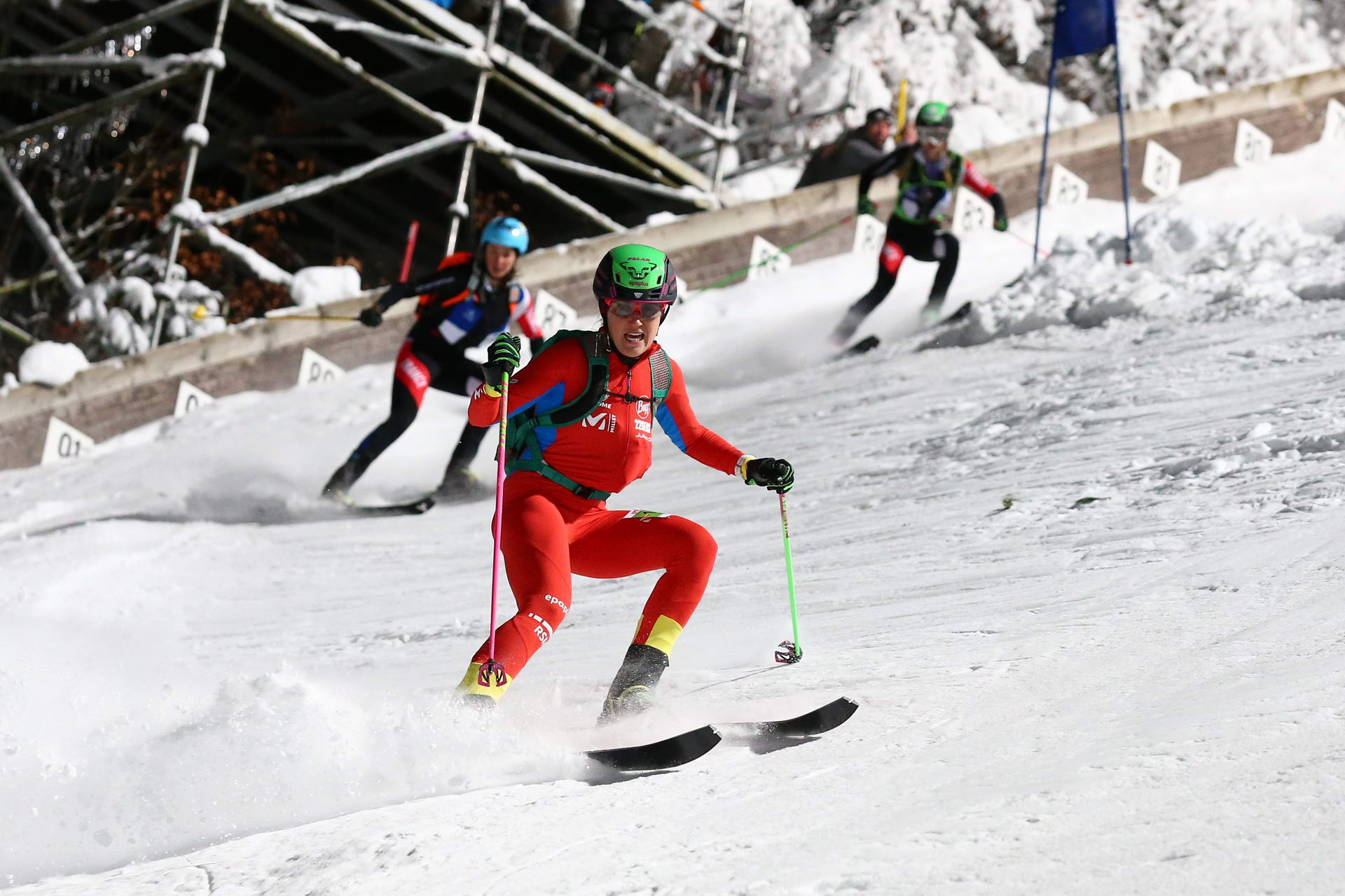 SALZBURG, AUSTRIA - JANUARY 18: Claudia Galicia Cotrina of Spain during ISMF World Cup Sprint Race at Paul Ausserleitner Schanze on January 18, 2019 in Salzburg, Austria.