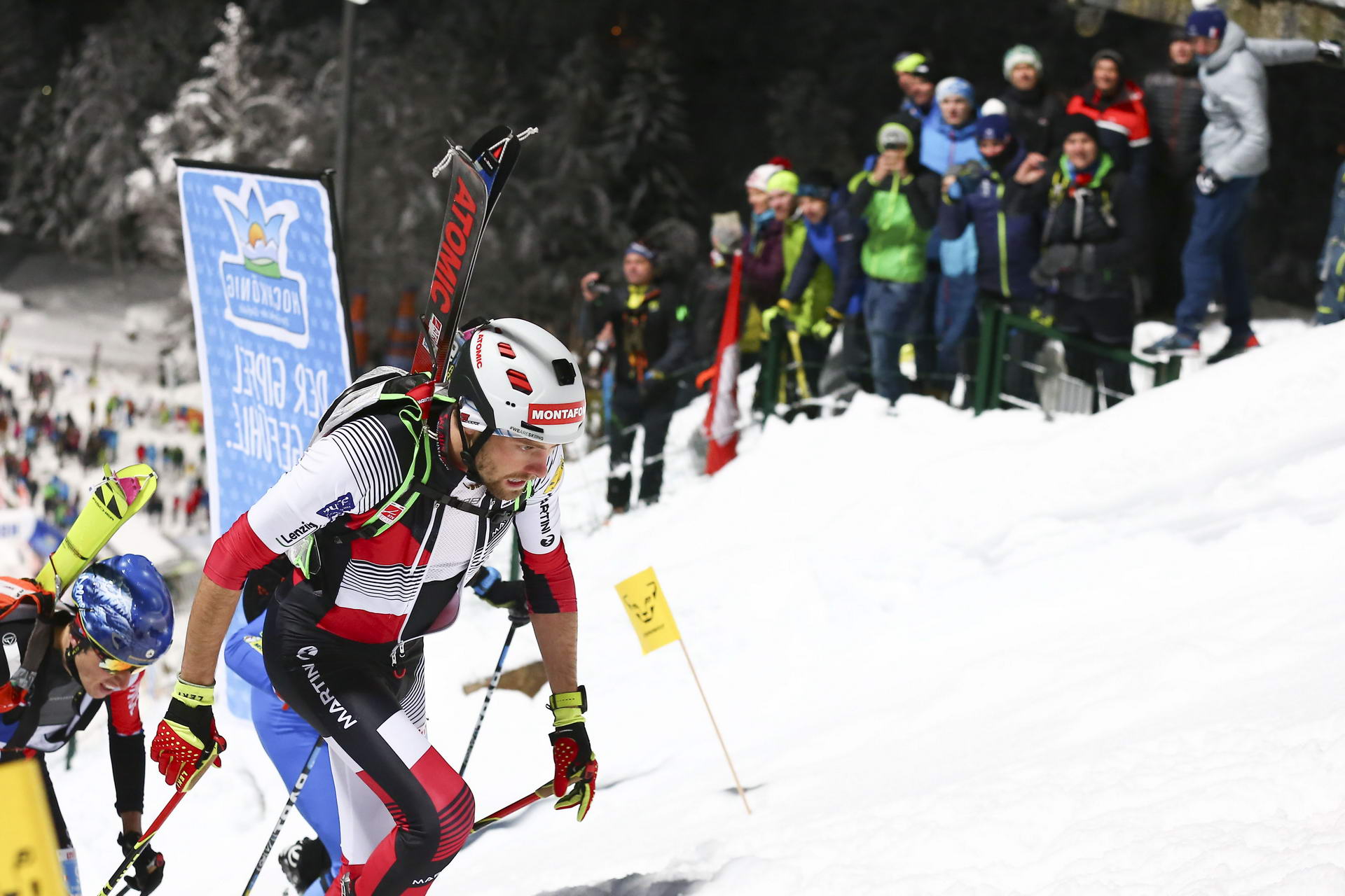 SALZBURG, AUSTRIA - JANUARY 18: Daniel Zugg of Austria during ISMF World Cup Sprint Race at Paul Ausserleitner Schanze on January 18, 2019 in Salzburg, Austria.
