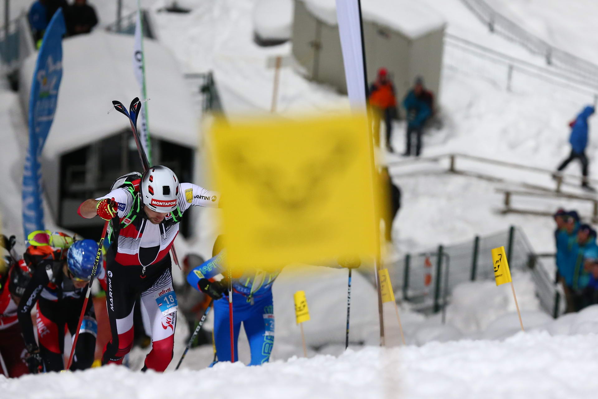 SALZBURG, AUSTRIA - JANUARY 18: Daniel Zugg of Austria during ISMF World Cup Sprint Race at Paul Ausserleitnerschanze on January 18, 2019 in Salzburg, Austria.