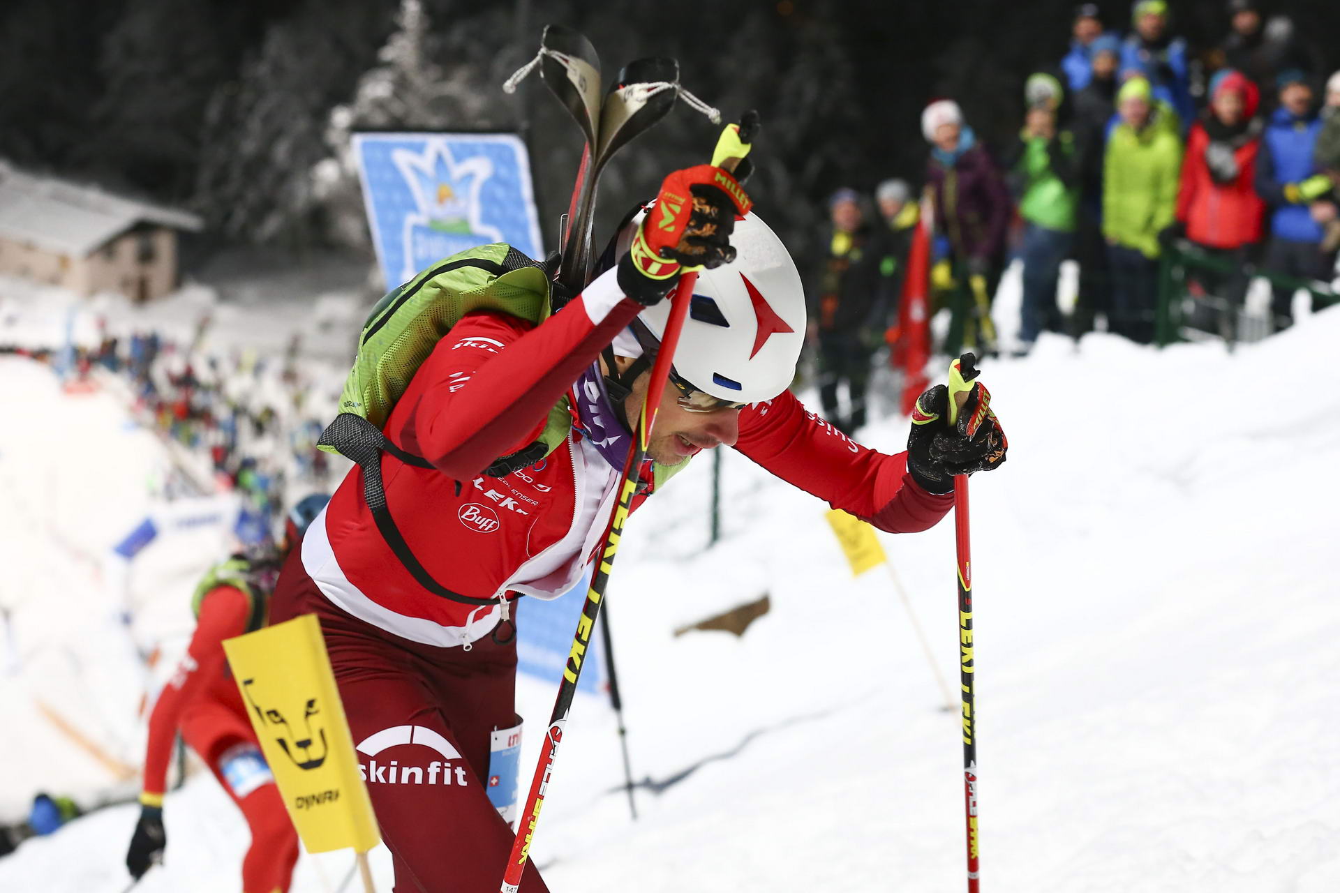 SALZBURG, AUSTRIA - JANUARY 18: Iwan Arnold of Switzerland during ISMF World Cup Sprint Race at Paul Ausserleitnerschanze on January 18, 2019 in Salzburg, Austria.