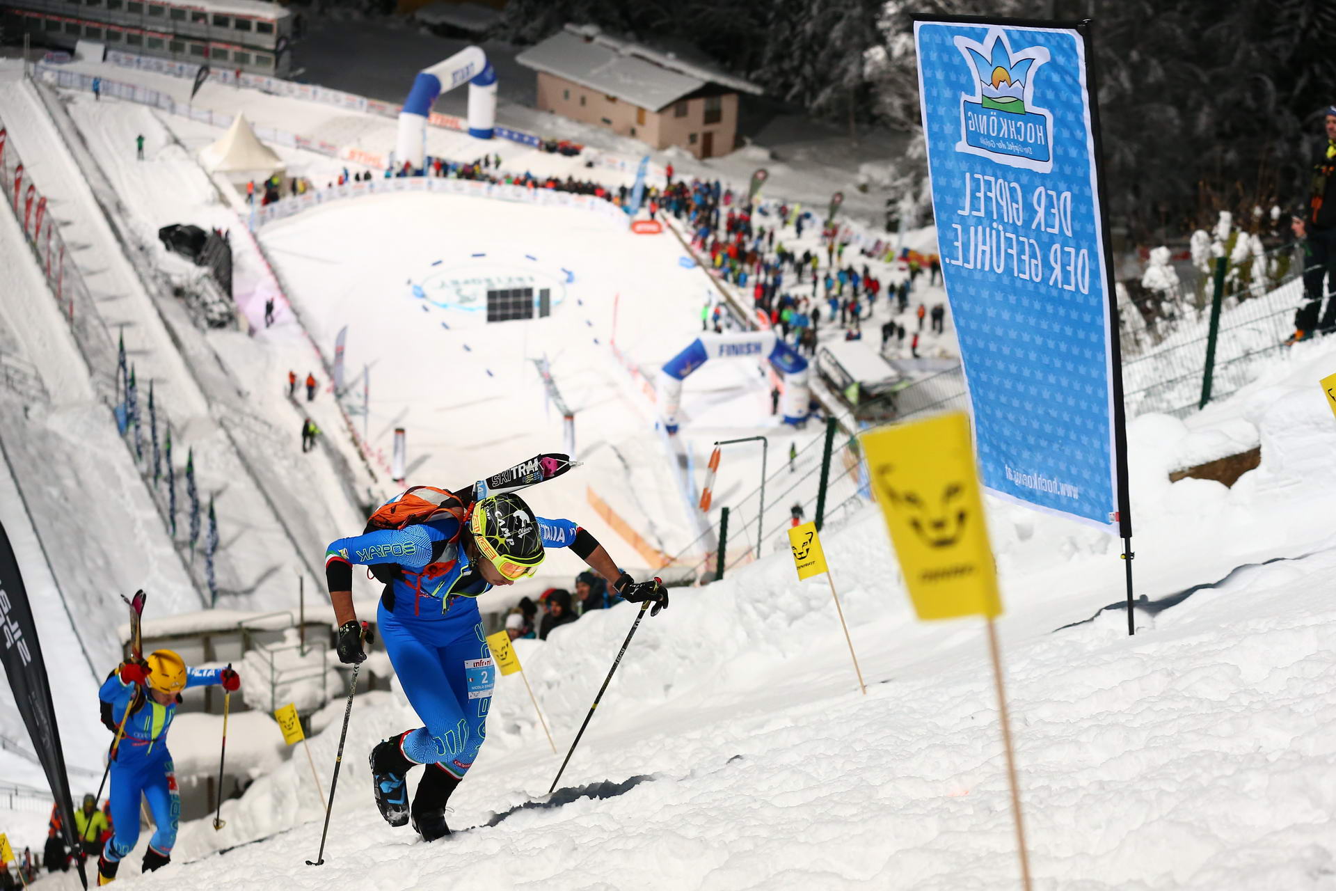 SALZBURG, AUSTRIA - JANUARY 18: Nicolo Cancilini of Italy during ISMF World Cup Sprint Race at Paul Ausserleitner Schanze on January 18, 2019 in Salzburg, Austria.
