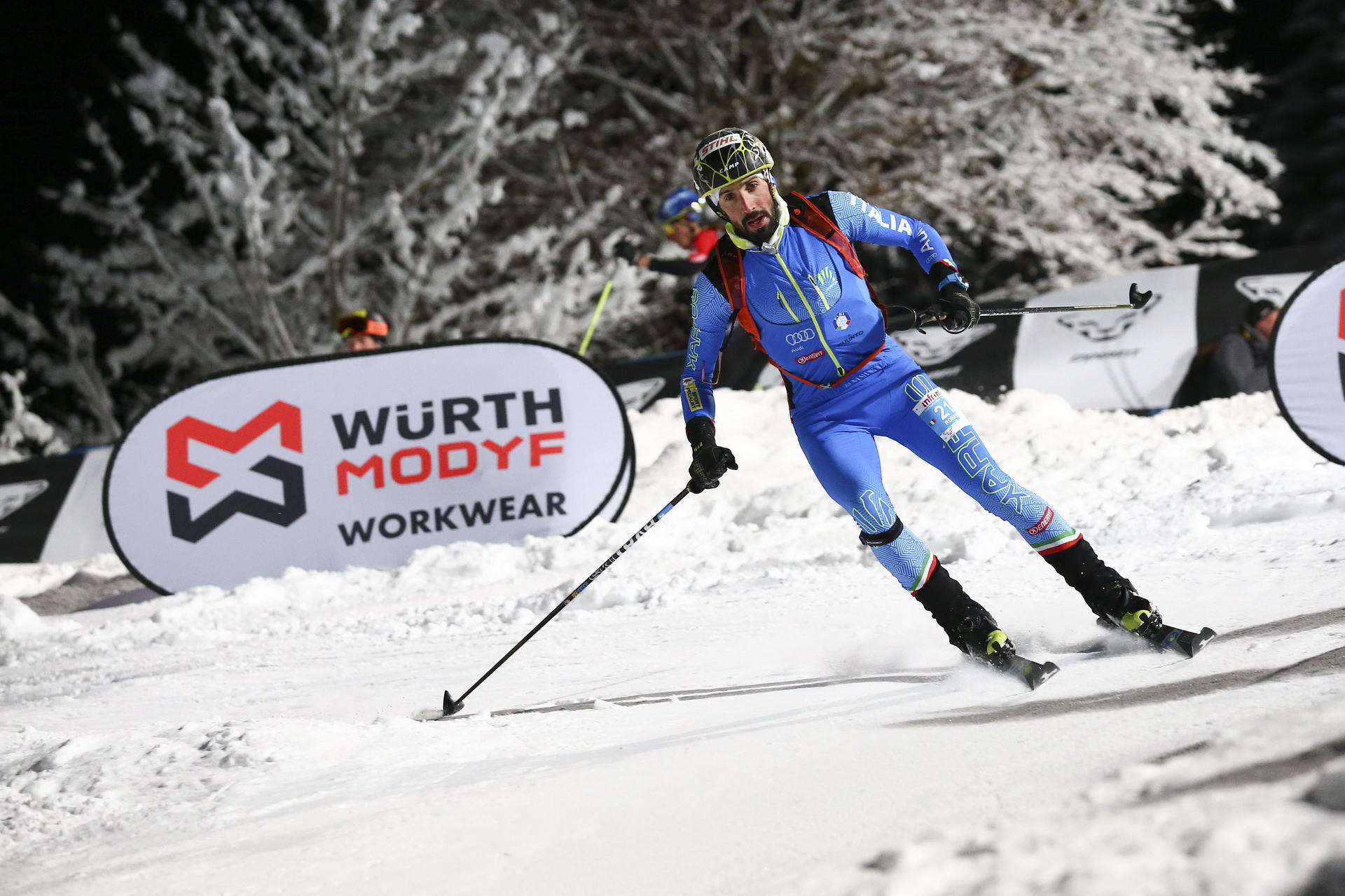 SALZBURG, AUSTRIA - JANUARY 18: Robert Antonioli of Italy during ISMF World Cup Sprint Race at Paul Ausserleitner Schanze on January 18, 2019 in Salzburg, Austria.