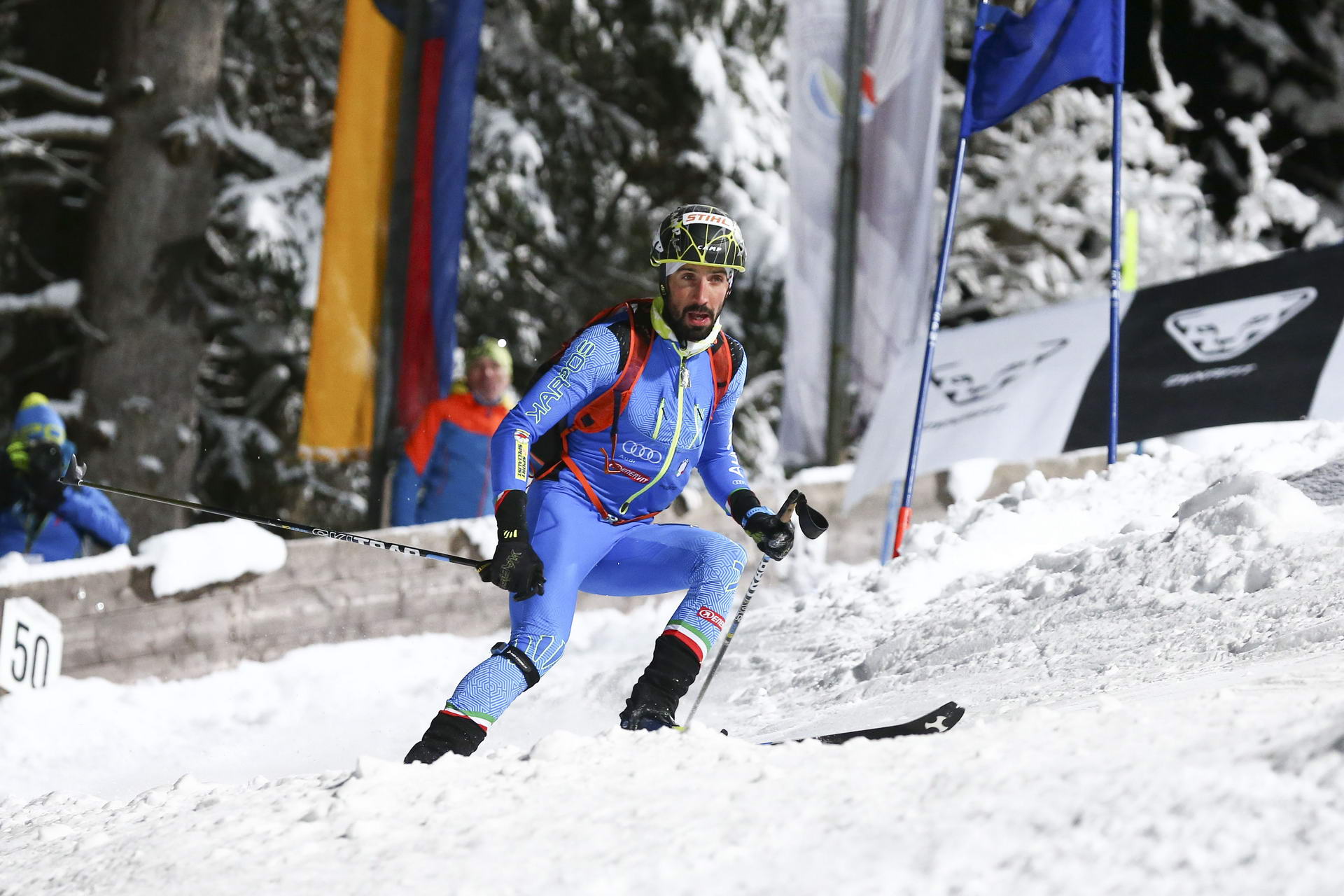 SALZBURG, AUSTRIA - JANUARY 18: Robert Antonioli of Italy during ISMF World Cup Sprint Race at Paul Ausserleitner Schanze on January 18, 2019 in Salzburg, Austria.