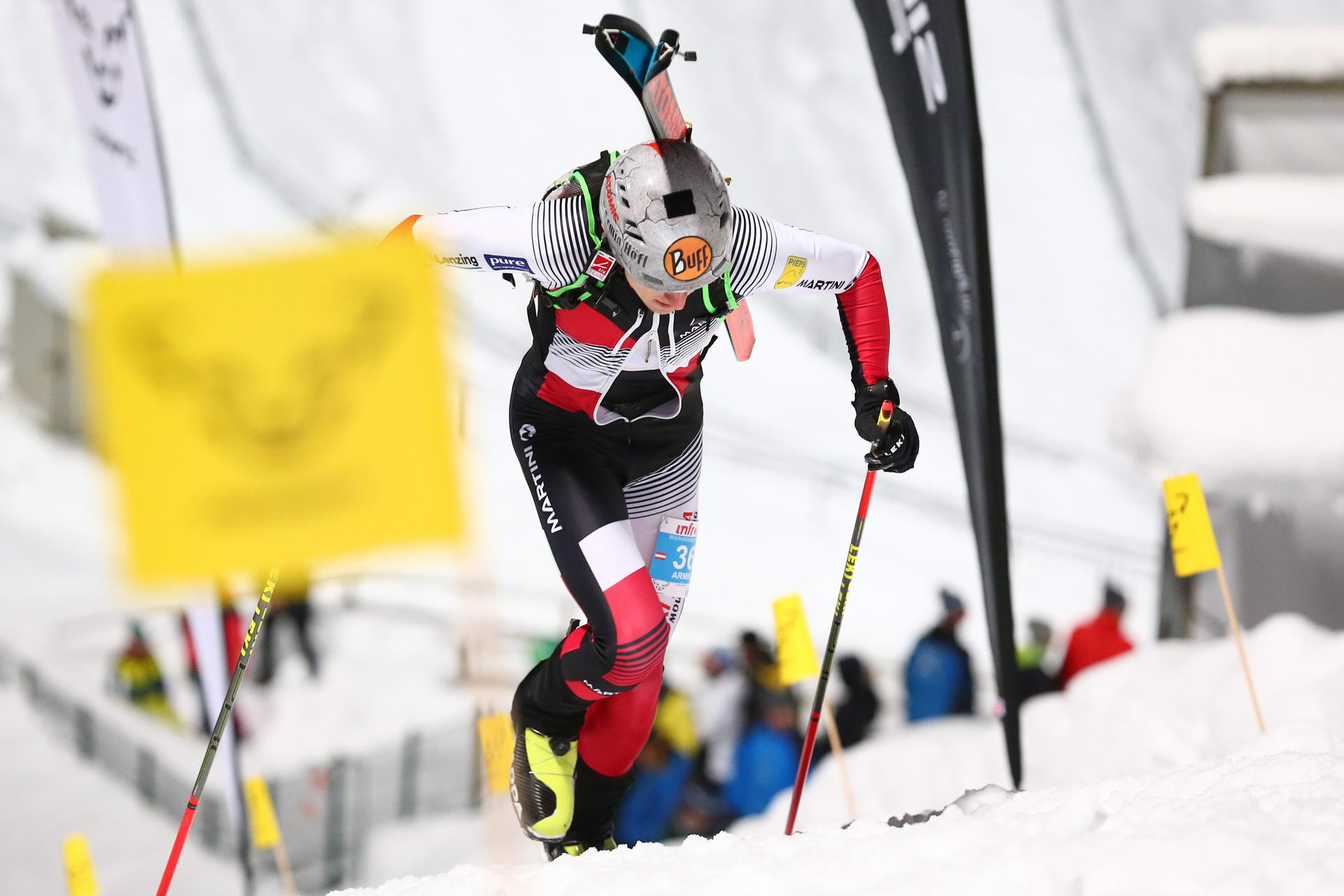 SALZBURG, AUSTRIA - JANUARY 18: Armin Hoefl of Austria during ISMF World Cup Sprint Race at Paul Ausserleitner Schanze on January 18, 2019 in Salzburg, Austria.