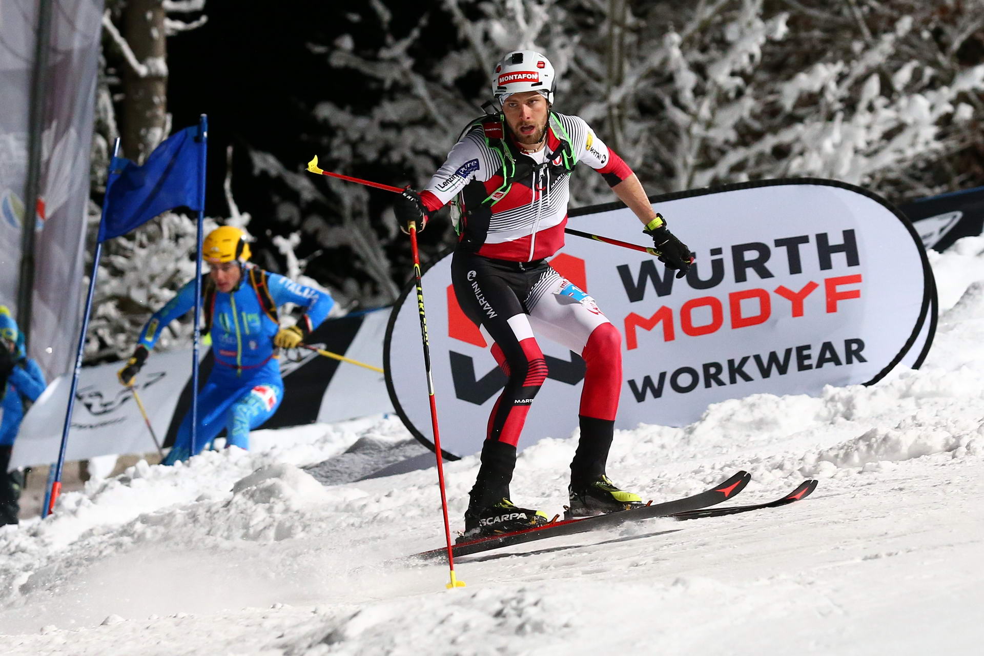 SALZBURG, AUSTRIA - JANUARY 18: Daniel Zugg of Austria during ISMF World Cup Sprint Race at Paul Ausserleitner Schanze on January 18, 2019 in Salzburg, Austria.