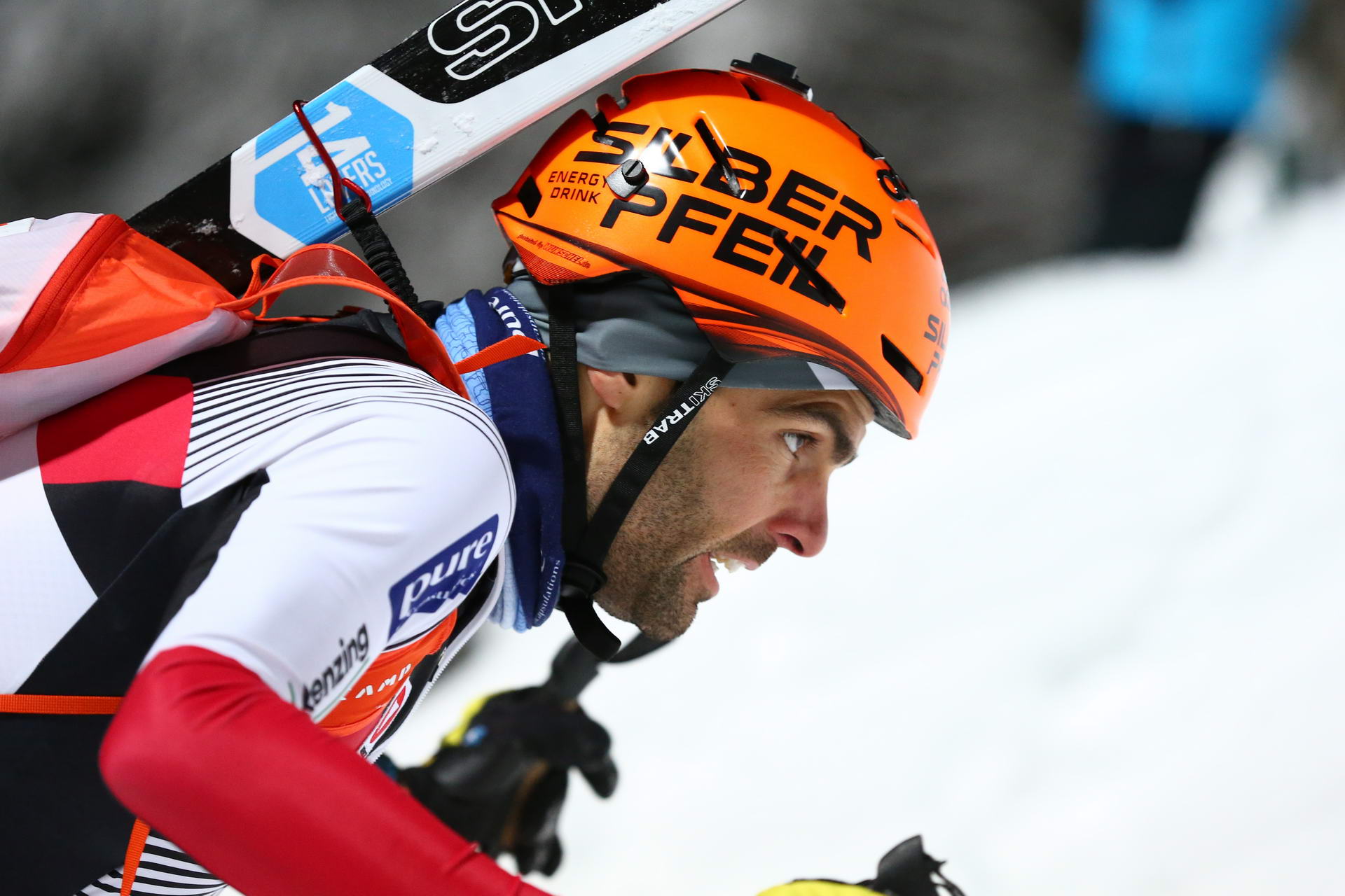 SALZBURG, AUSTRIA - JANUARY 18: Jakob Herrmann of Austria during ISMF World Cup Sprint Race at Paul Ausserleitner Schanze on January 18, 2019 in Salzburg, Austria.