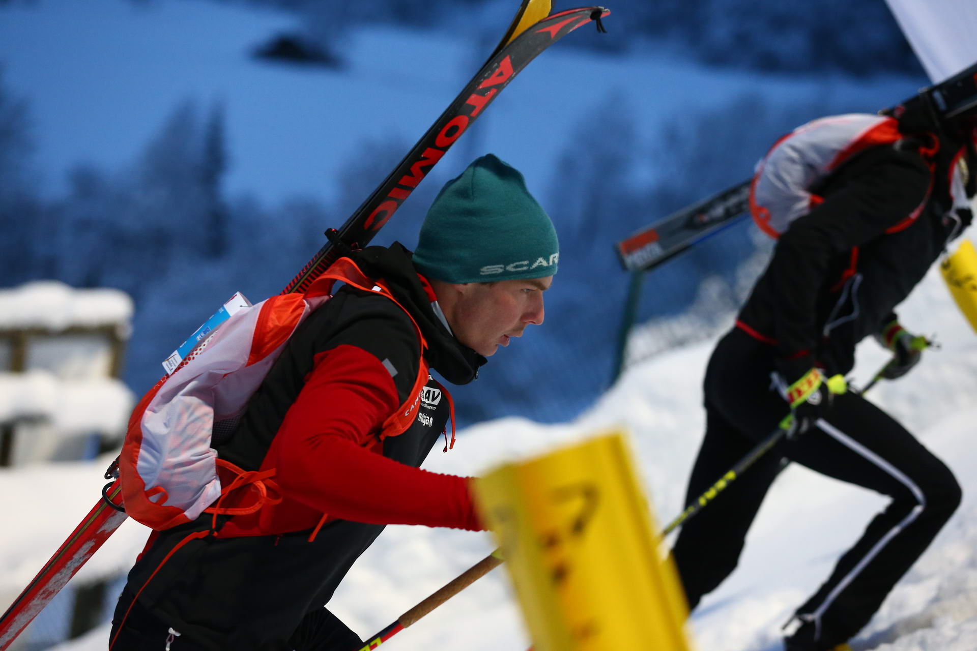 SALZBURG, AUSTRIA - JANUARY 18: Thomas Trainer of Germany during ISMF World Cup Sprint Race at Paul Ausserleitner Schanze on January 18, 2019 in Salzburg, Austria.