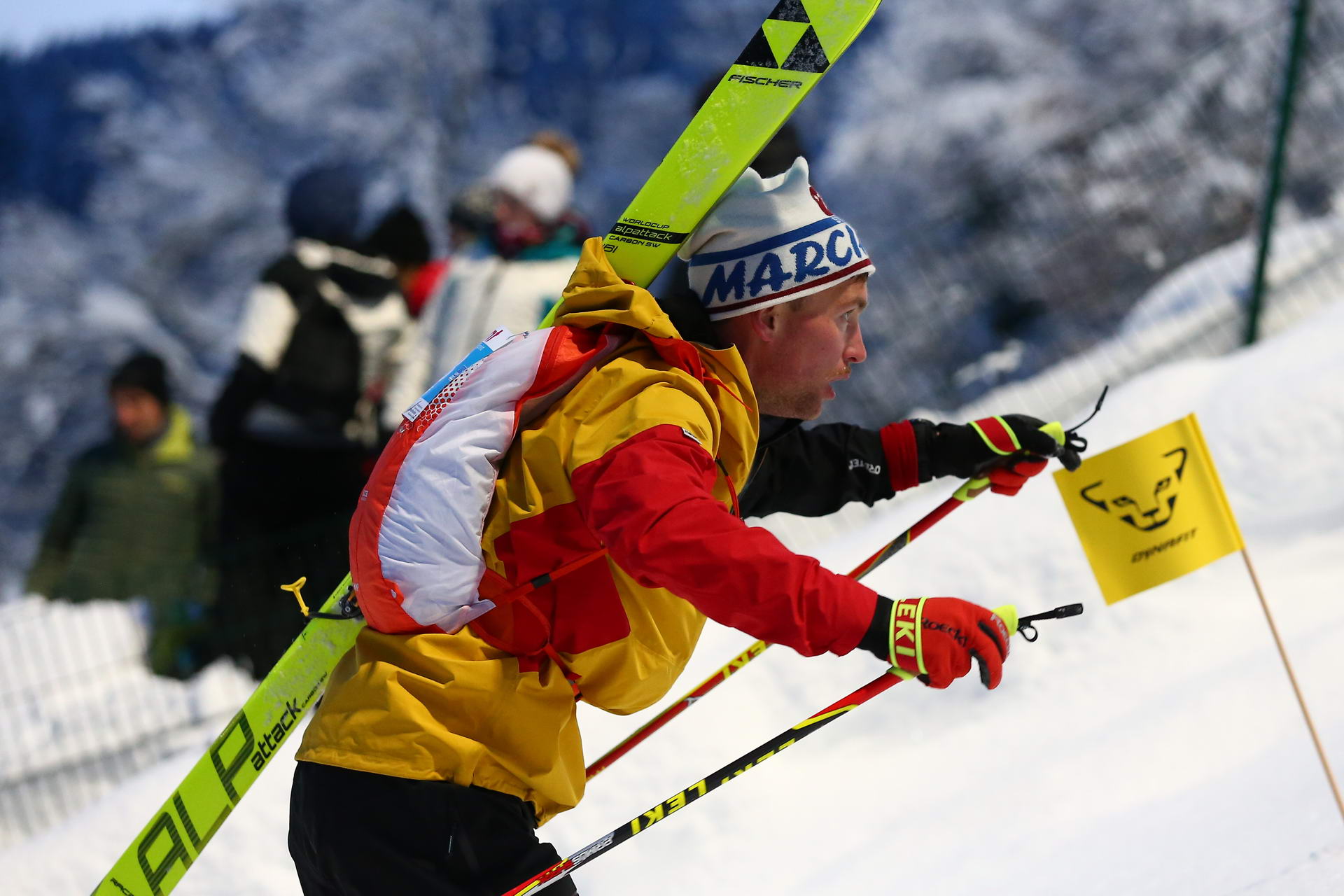 SALZBURG, AUSTRIA - JANUARY 18: Josef Huber of Germany during ISMF World Cup Sprint Race at Paul Ausserleitner Schanze on January 18, 2019 in Salzburg, Austria.