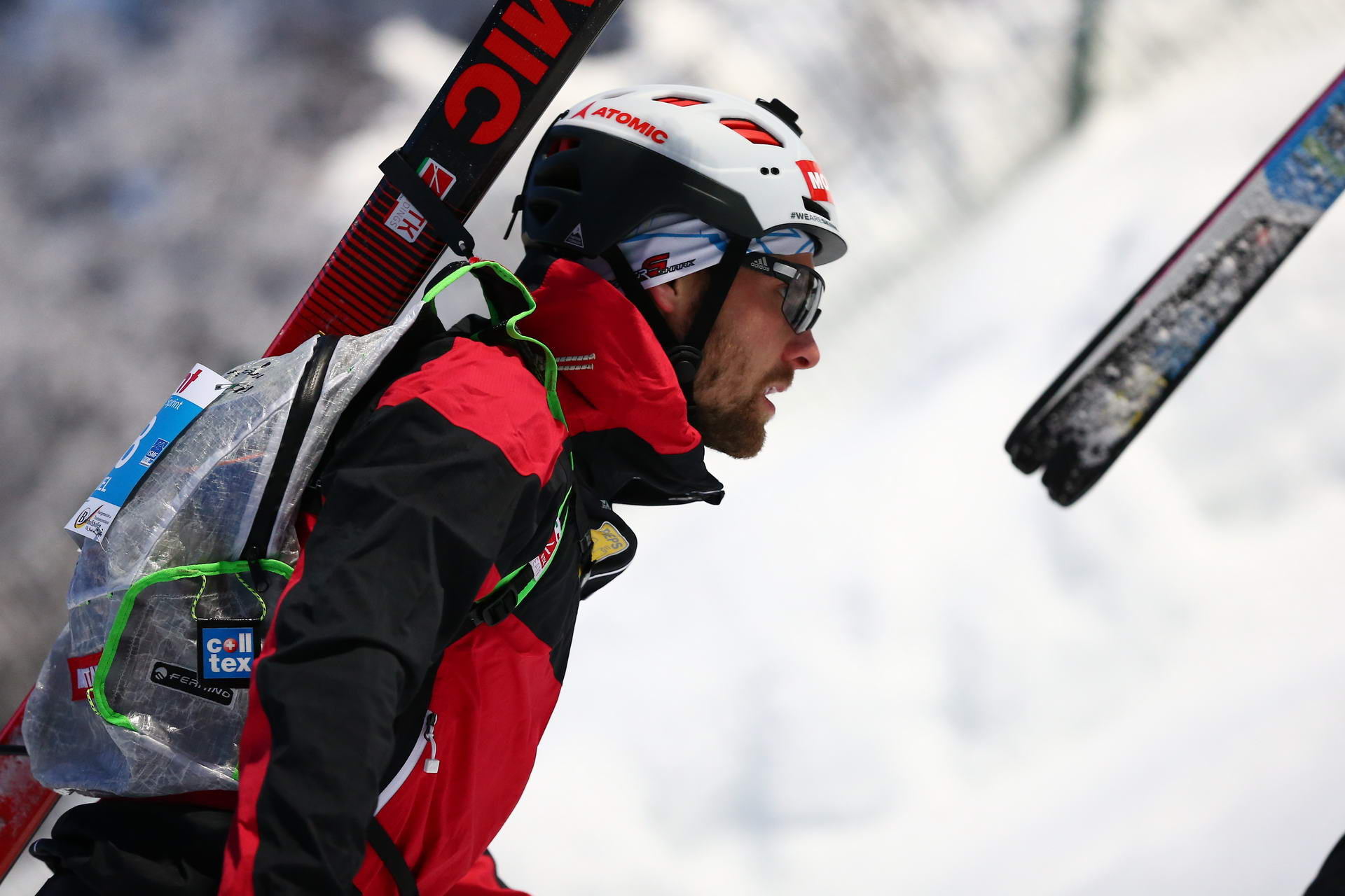 SALZBURG, AUSTRIA - JANUARY 18: Daniel Zugg of Austria during ISMF World Cup Sprint Race at Paul Ausserleitner Schanze on January 18, 2019 in Salzburg, Austria.