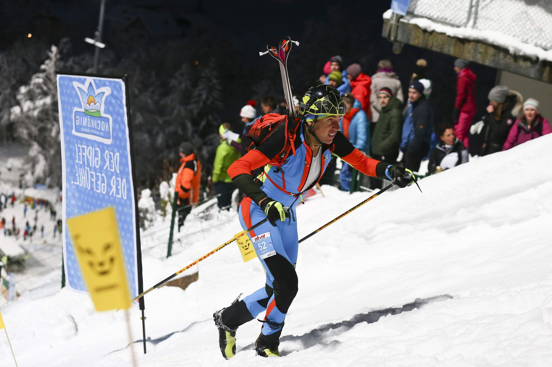 SALZBURG, AUSTRIA - JANUARY 18: Rares Manea of Romania during ISMF World Cup Sprint Race at Paul Ausserleitner Schanze on January 18, 2019 in Salzburg, Austria.