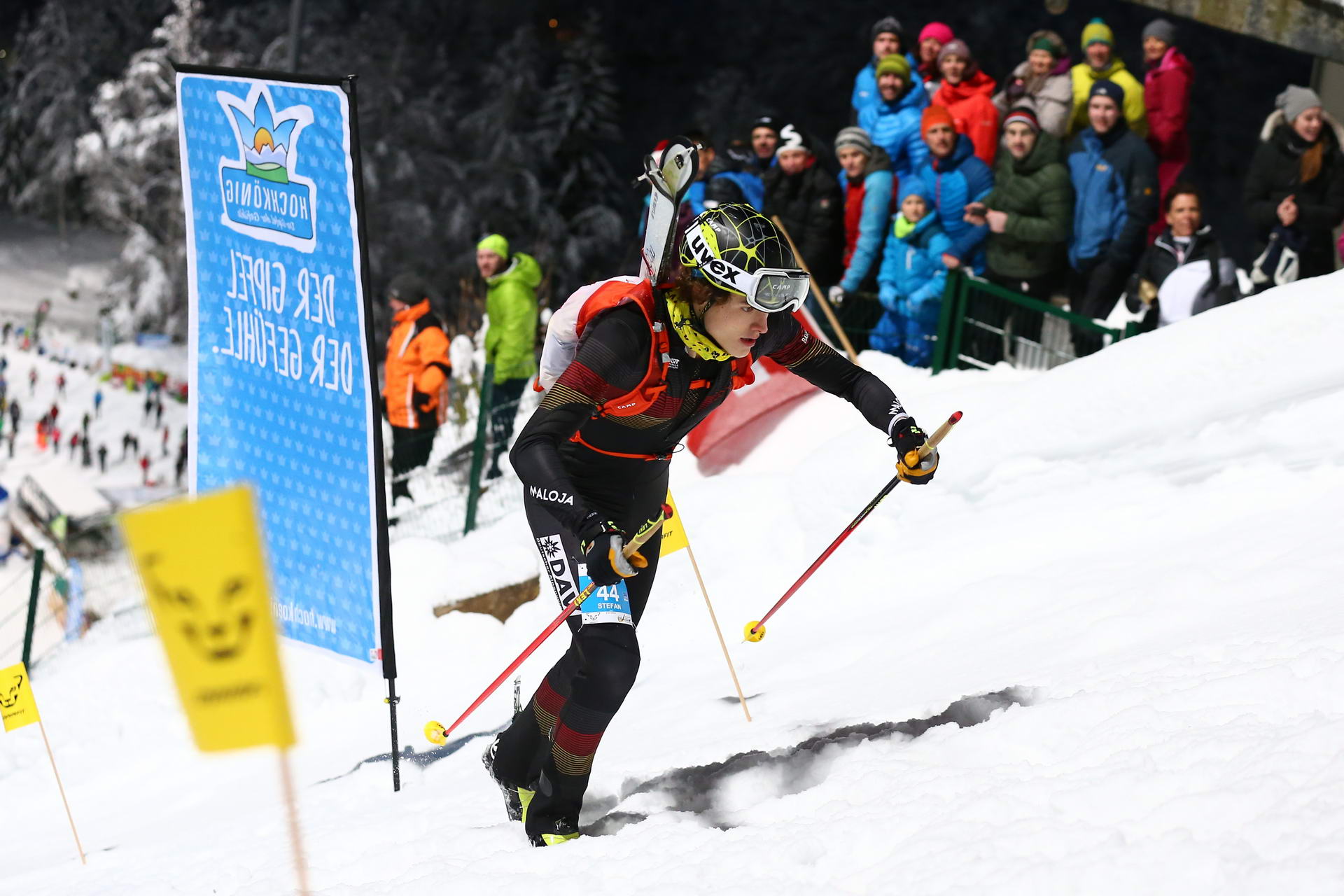 SALZBURG, AUSTRIA - JANUARY 18: Stefan Knopf of Germany during ISMF World Cup Sprint Race at Paul Ausserleitner Schanze on January 18, 2019 in Salzburg, Austria.