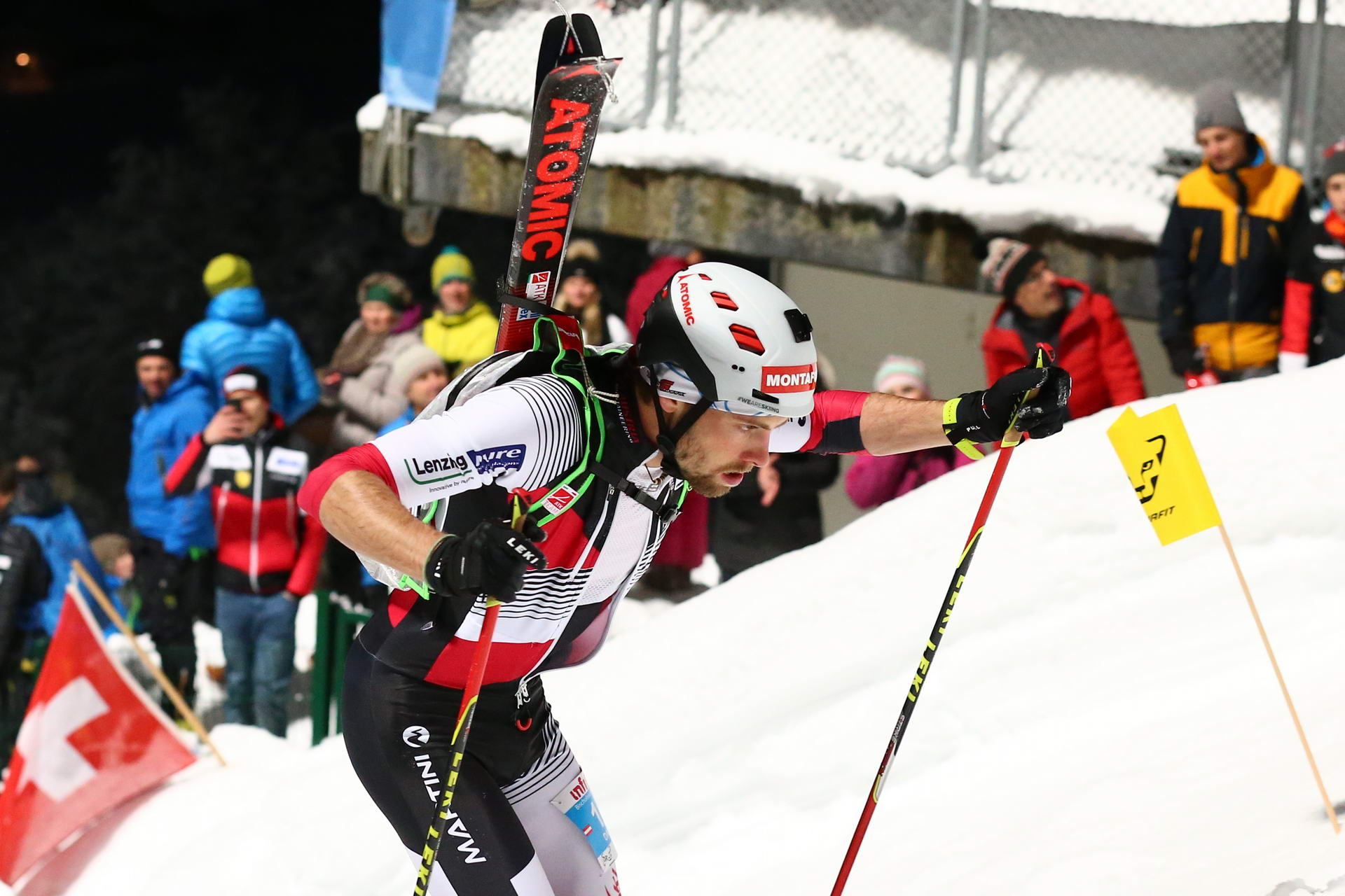 SALZBURG, AUSTRIA - JANUARY 18: Daniel Zugg of Austria during ISMF World Cup Sprint Race at Paul Ausserleitner Schanze on January 18, 2019 in Salzburg, Austria.