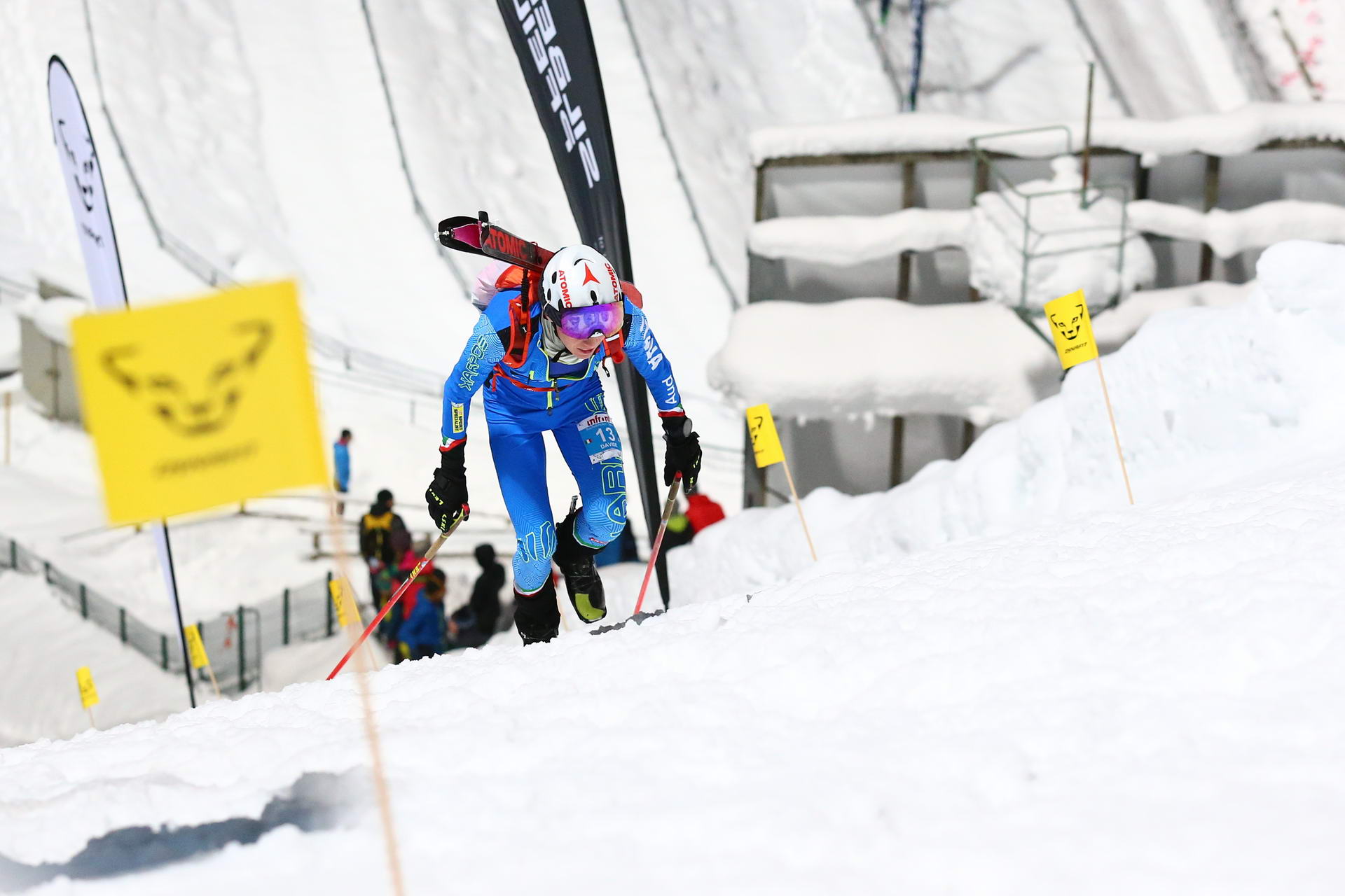 SALZBURG, AUSTRIA - JANUARY 18: Davide Magnini of Italy during ISMF World Cup Sprint Race at Paul Ausserleitner Schanze on January 18, 2019 in Salzburg, Austria.