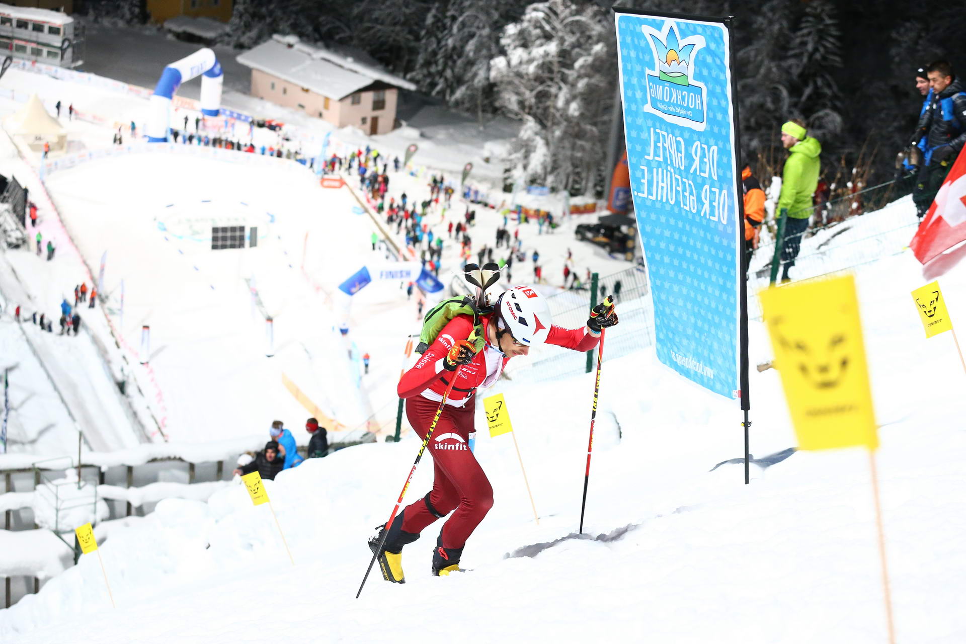 SALZBURG, AUSTRIA - JANUARY 18: Iwan Arnold of Switzerland during ISMF World Cup Sprint Race at Paul Ausserleitner Schanze on January 18, 2019 in Salzburg, Austria.