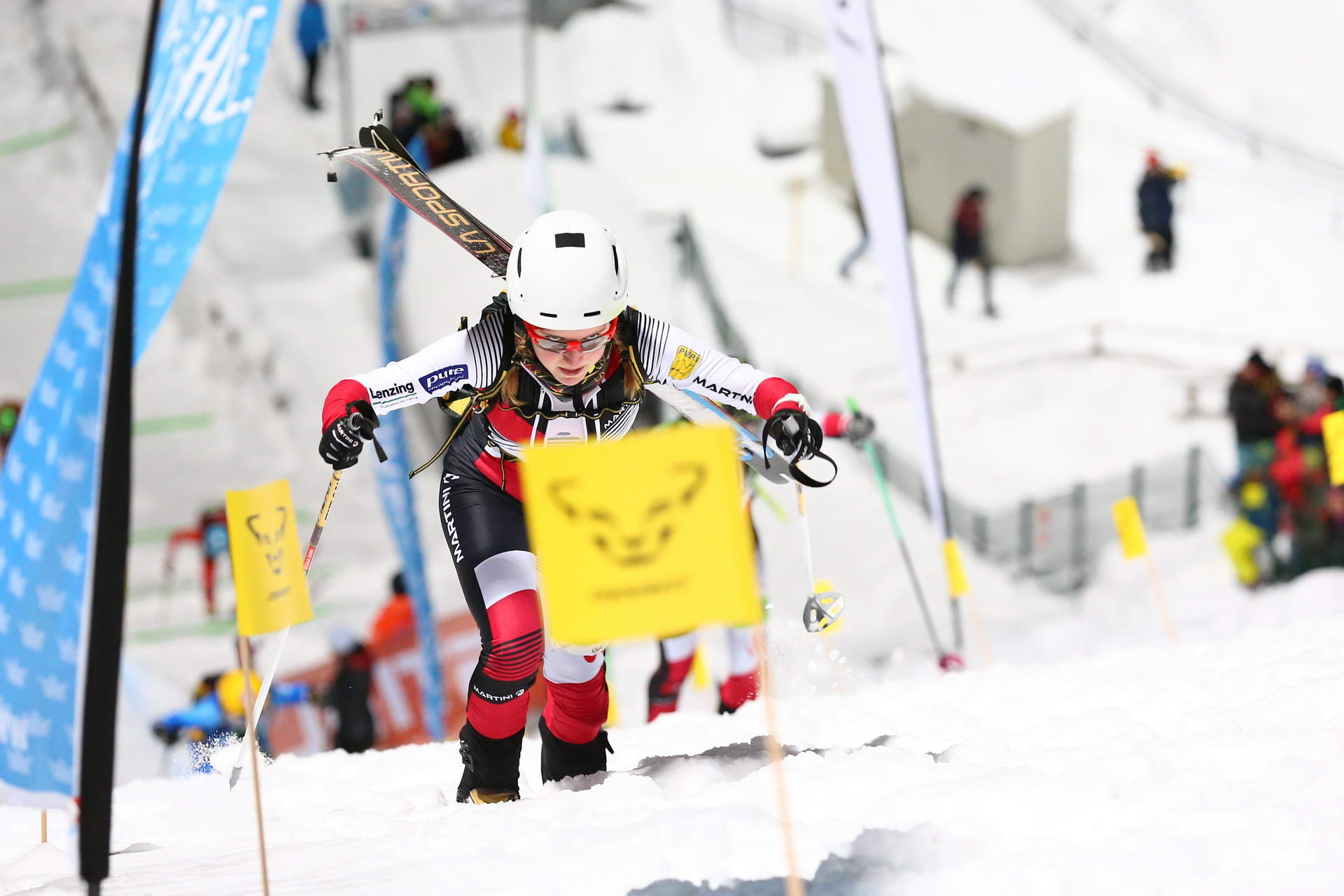 SALZBURG, AUSTRIA - JANUARY 18: Verena Streitberger of Austria during ISMF World Cup Sprint Race at Paul Ausserleitner Schanze on January 18, 2019 in Salzburg, Austria.