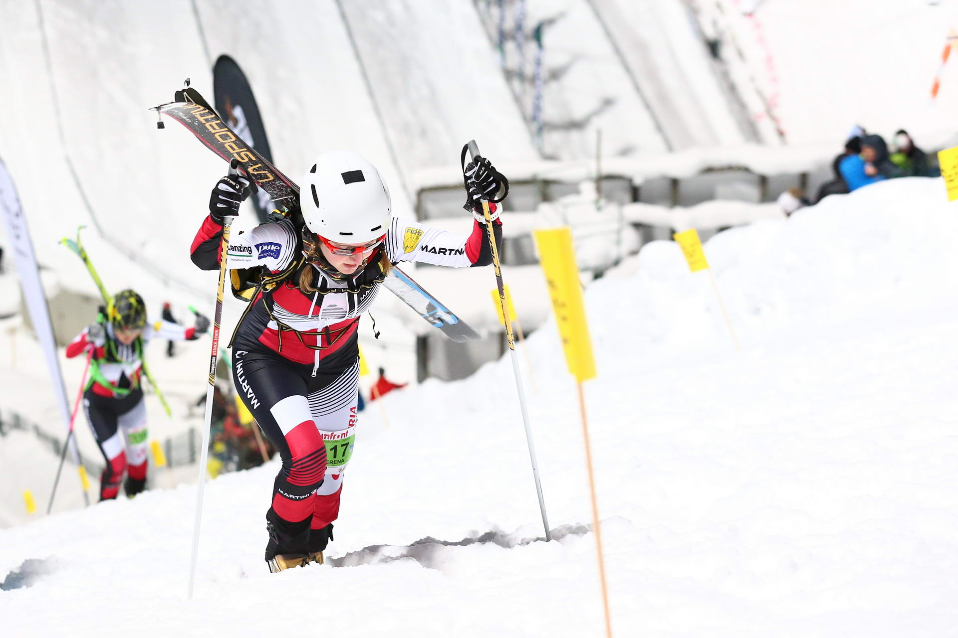 SALZBURG, AUSTRIA - JANUARY 18: Verena Streitberger of Austria during ISMF World Cup Sprint Race at Paul Ausserleitner Schanze on January 18, 2019 in Salzburg, Austria.