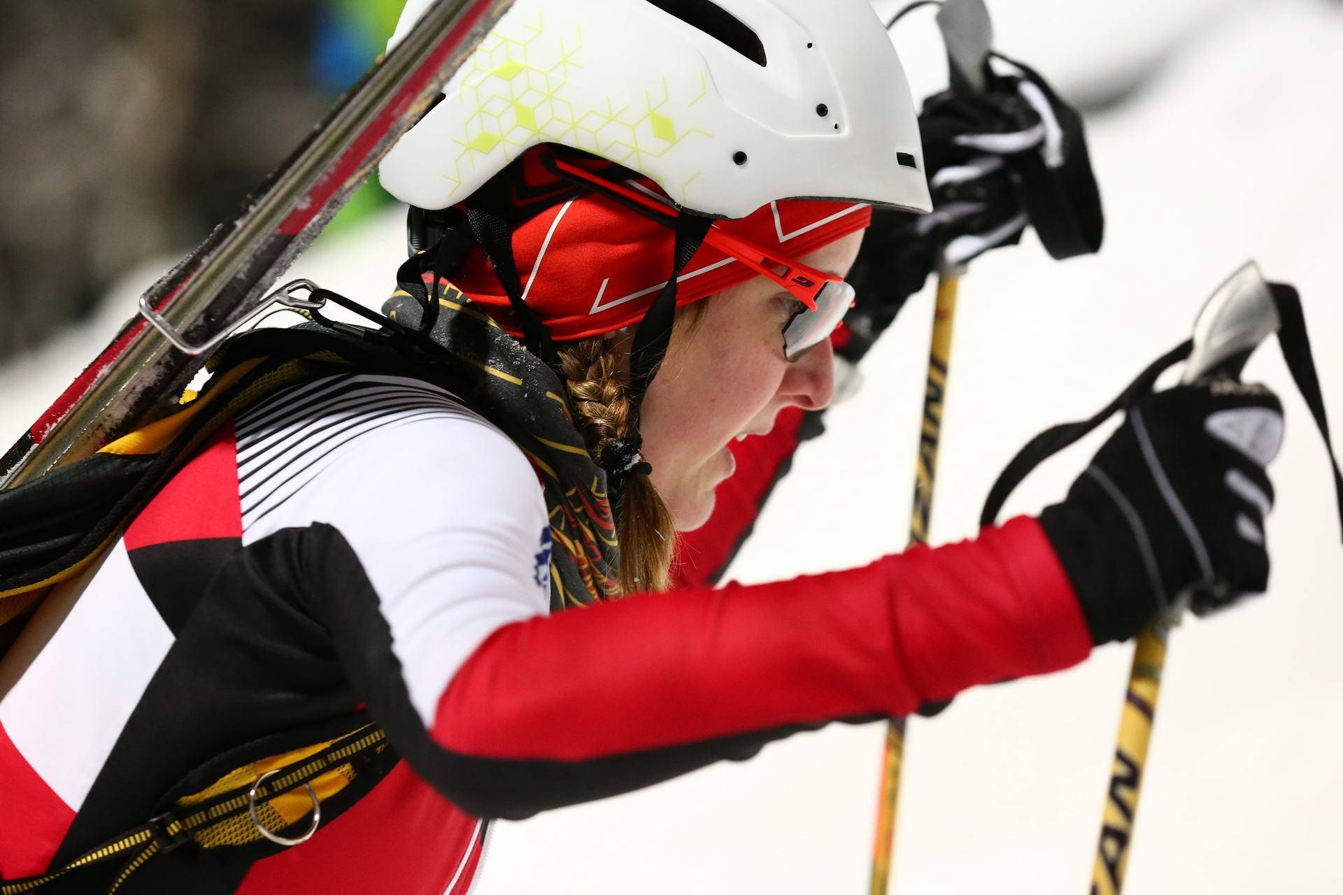 SALZBURG, AUSTRIA - JANUARY 18: Verena Streitberger of Austria during ISMF World Cup Sprint Race at Paul Ausserleitner Schanze on January 18, 2019 in Salzburg, Austria.
