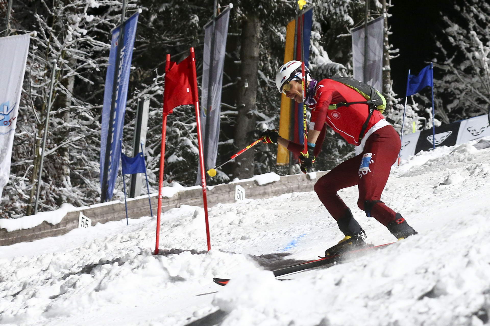 SALZBURG, AUSTRIA - JANUARY 18: Iwan Arnold of Switzerland during ISMF World Cup Sprint Race at Paul Ausserleitner Schanze on January 18, 2019 in Salzburg, Austria.