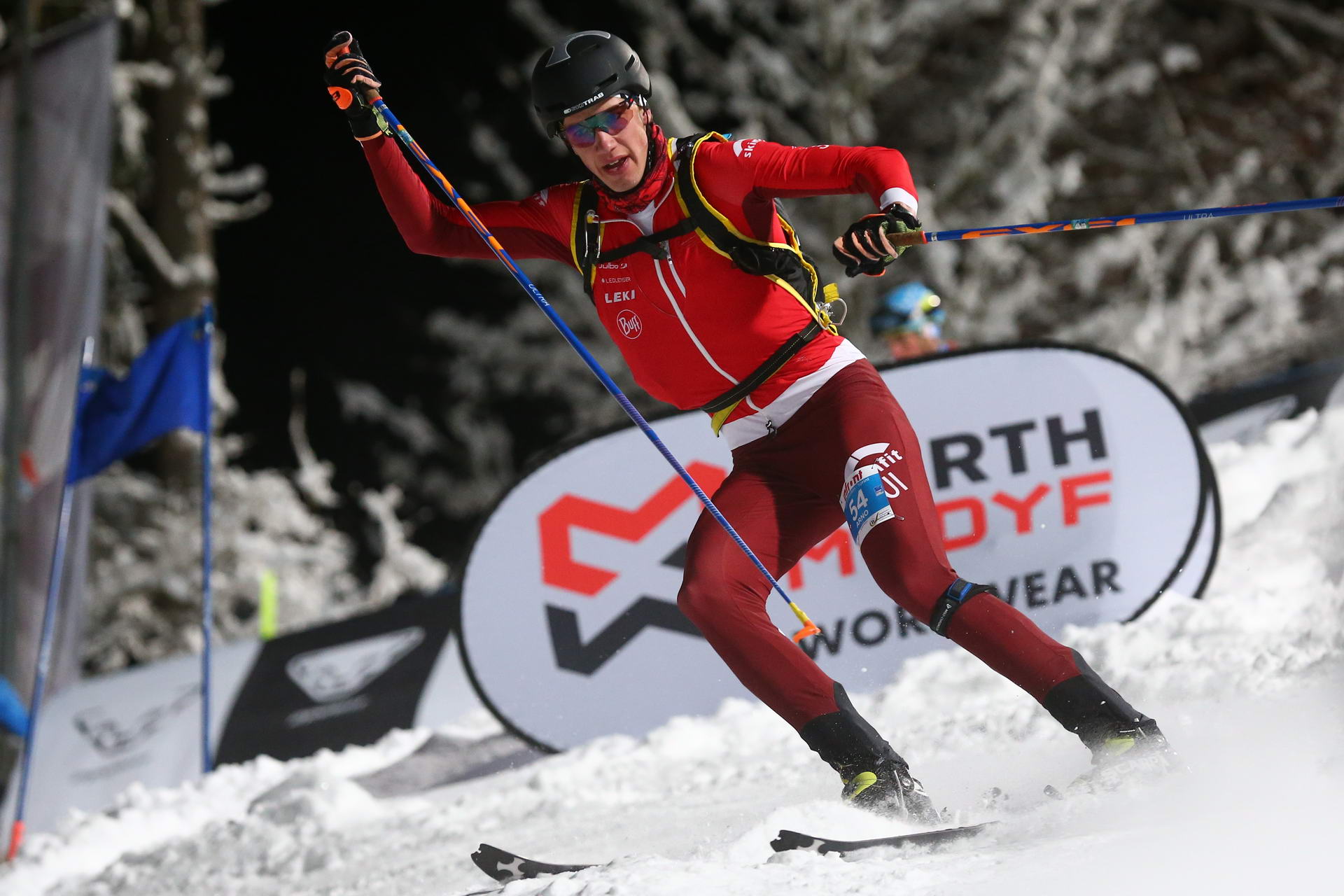 SALZBURG, AUSTRIA - JANUARY 18: Arno Lietha of Switzerland during ISMF World Cup Sprint Race at Paul Ausserleitner Schanze on January 18, 2019 in Salzburg, Austria.