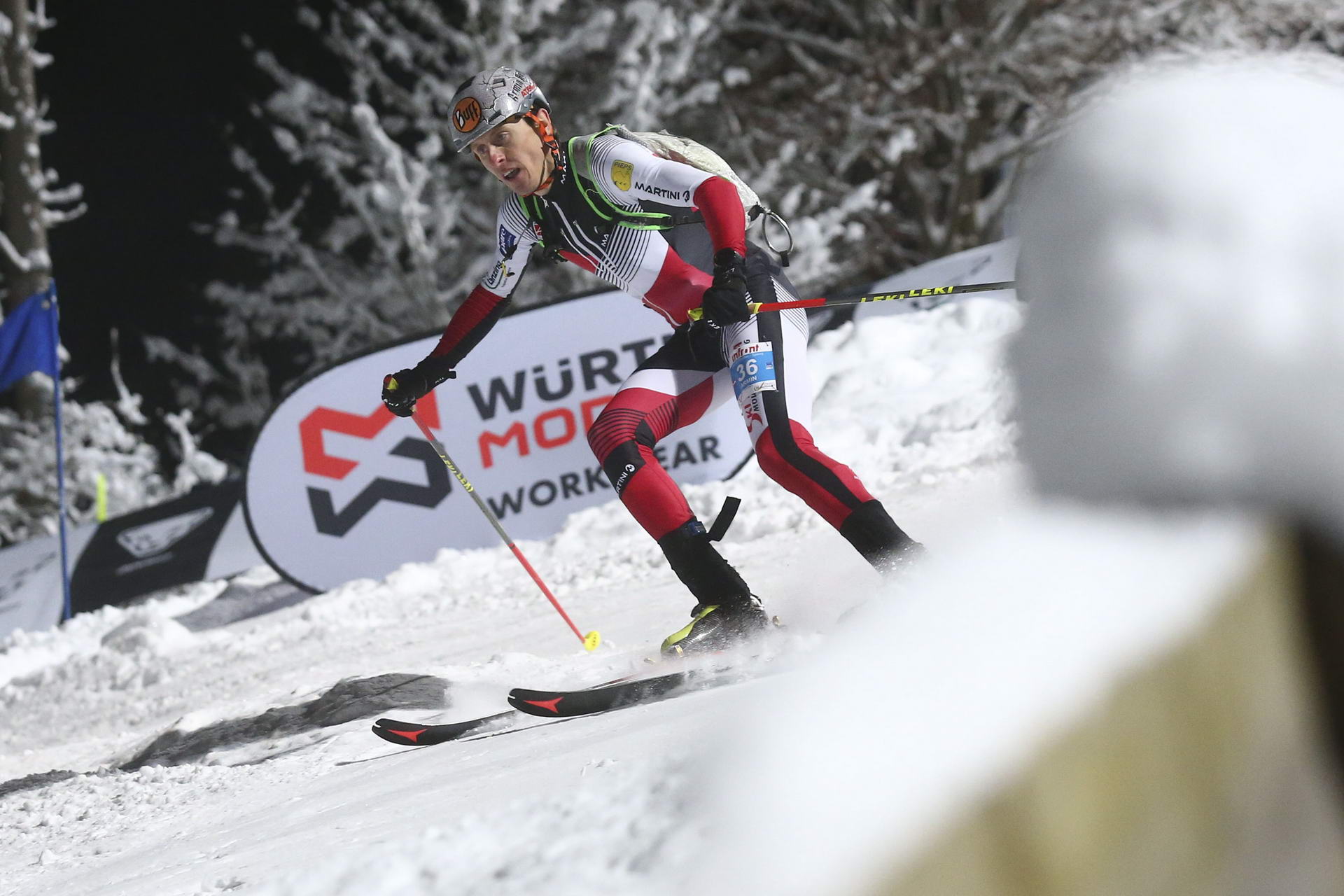 SALZBURG, AUSTRIA - JANUARY 18: Armin Hoefl of Austria during ISMF World Cup Sprint Race at Paul Ausserleitner Schanze on January 18, 2019 in Salzburg, Austria.