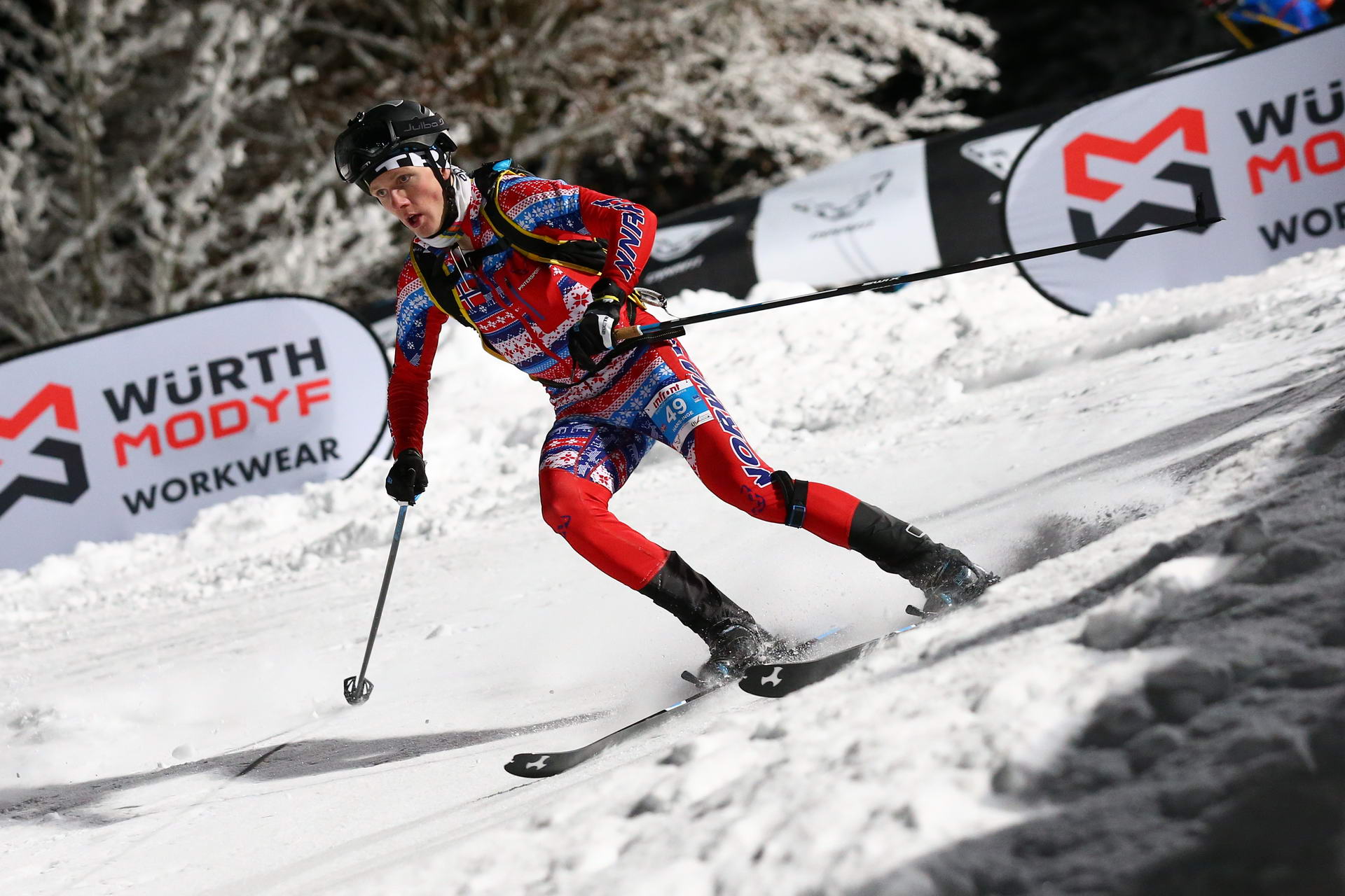 SALZBURG, AUSTRIA - JANUARY 18: Hans - Inge Klette of Norway during ISMF World Cup Sprint Race at Paul Ausserleitner Schanze on January 18, 2019 in Salzburg, Austria.