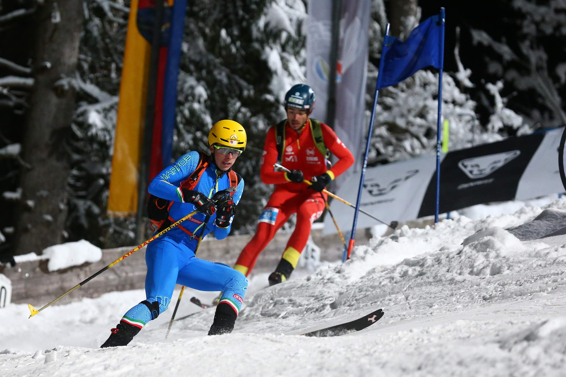 SALZBURG, AUSTRIA - JANUARY 18: Enrico Loss of Italy during ISMF World Cup Sprint Race at Paul Ausserleitner Schanze on January 18, 2019 in Salzburg, Austria.
