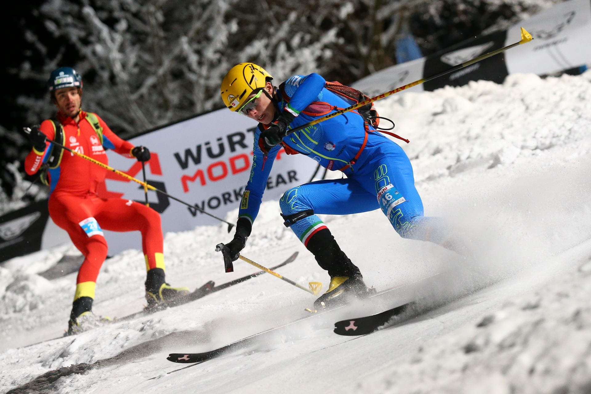 SALZBURG, AUSTRIA - JANUARY 18: Enrico Loss of Italy during ISMF World Cup Sprint Race at Paul Ausserleitner Schanze on January 18, 2019 in Salzburg, Austria.