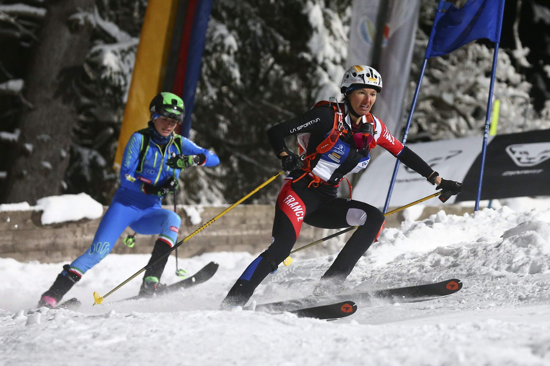 SALZBURG, AUSTRIA - JANUARY 18: Loma Bonnel of France during ISMF World Cup Sprint Race at Paul Ausserleitner Schanze on January 18, 2019 in Salzburg, Austria.