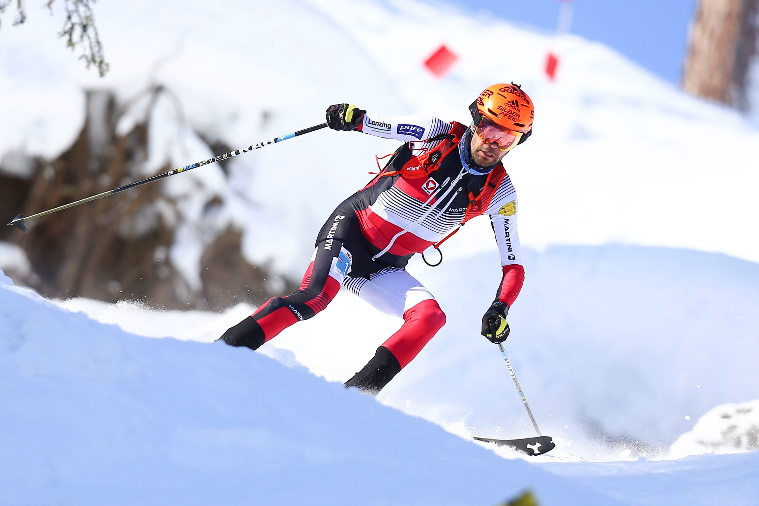 BISCHOFSHOFEN, AUSTRIA - JANUARY 20: Jakob Herrmann of Austria during ISMF World Cup Individual Race on January 20, 2019 in Bischofshofen, Austria.