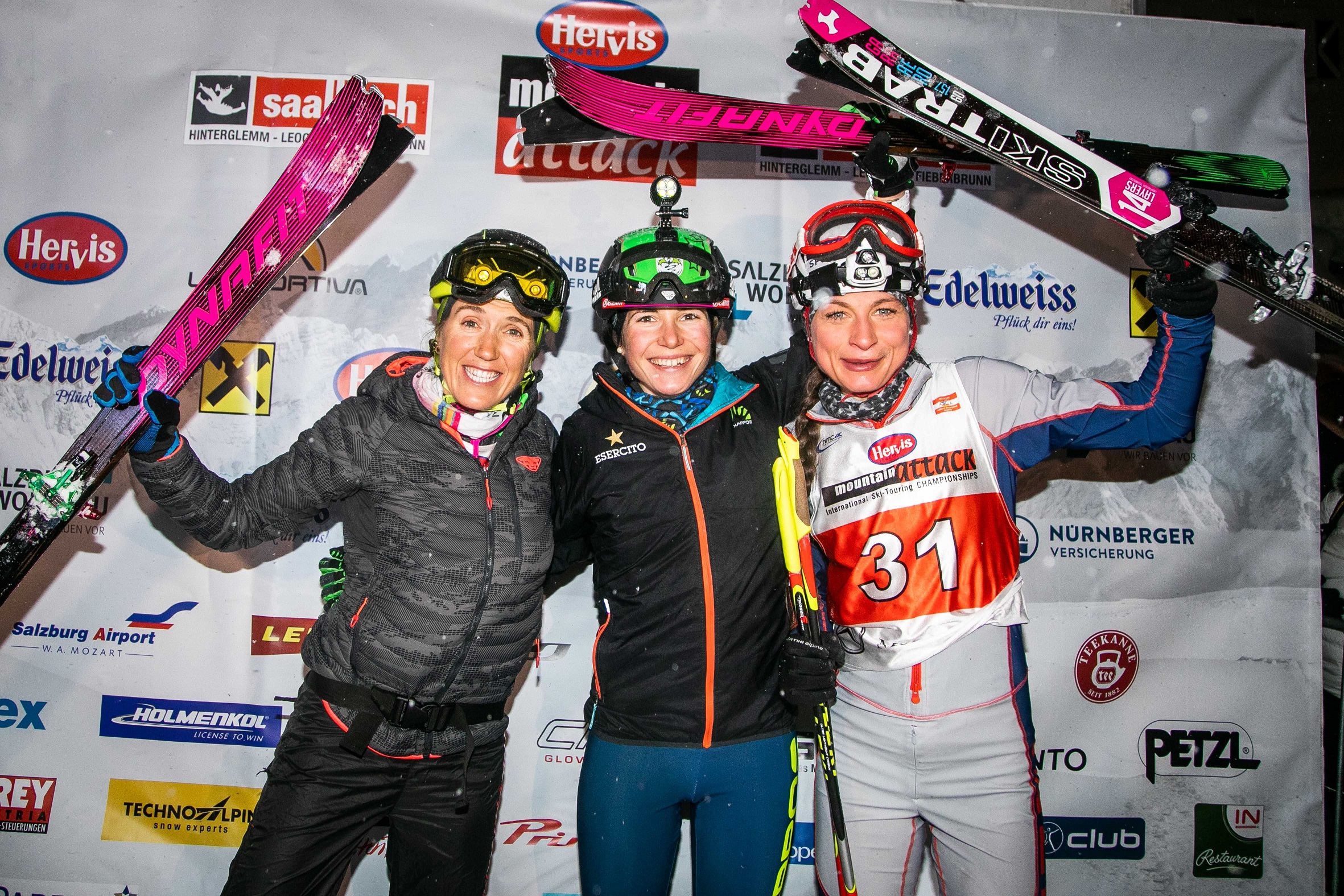 Claudia Galicia, Alba De Silvestro, Michaela Essl, Mountain Attack 2019, Siegerfoto Frauen Marathon Salzburg, © www.wildbild.at