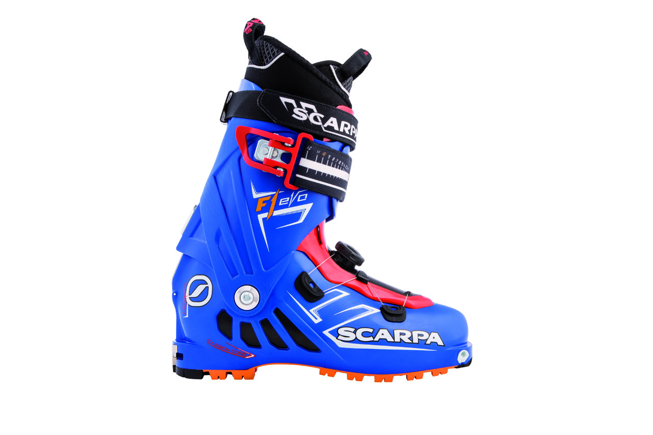 Der neue SCARPA F1 EVOlution mit "lean-walk" Mechanismus