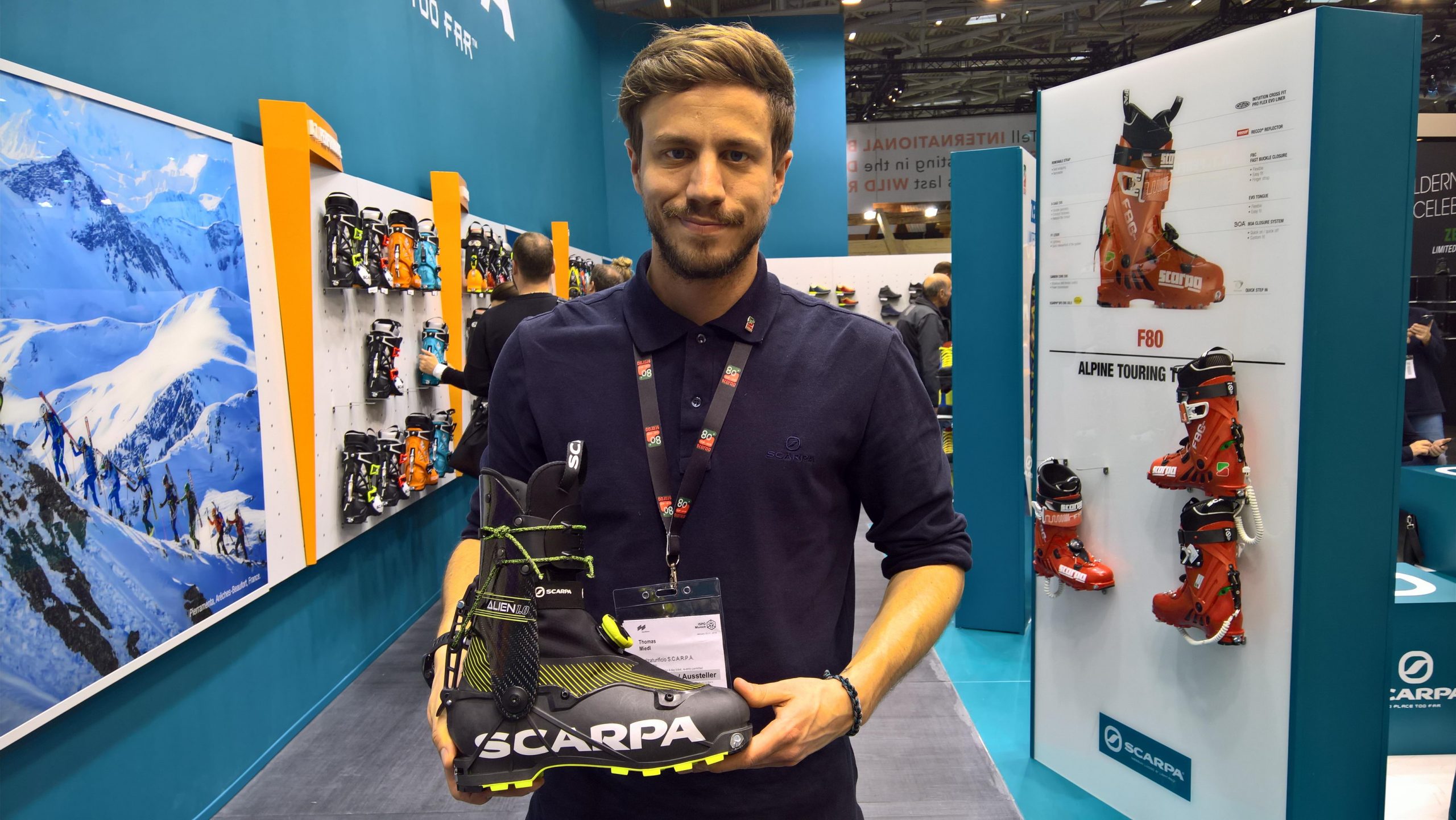 Thomas Miedl mit dem Scarpa Alien 1.0