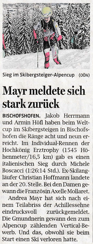 OÖ Nachrichten 21.1.2019
