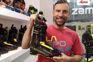 ISPO 2019 La Sportiva Scorpius mit Wolfgang Hell Bild Karl Posch SKIMO Austria