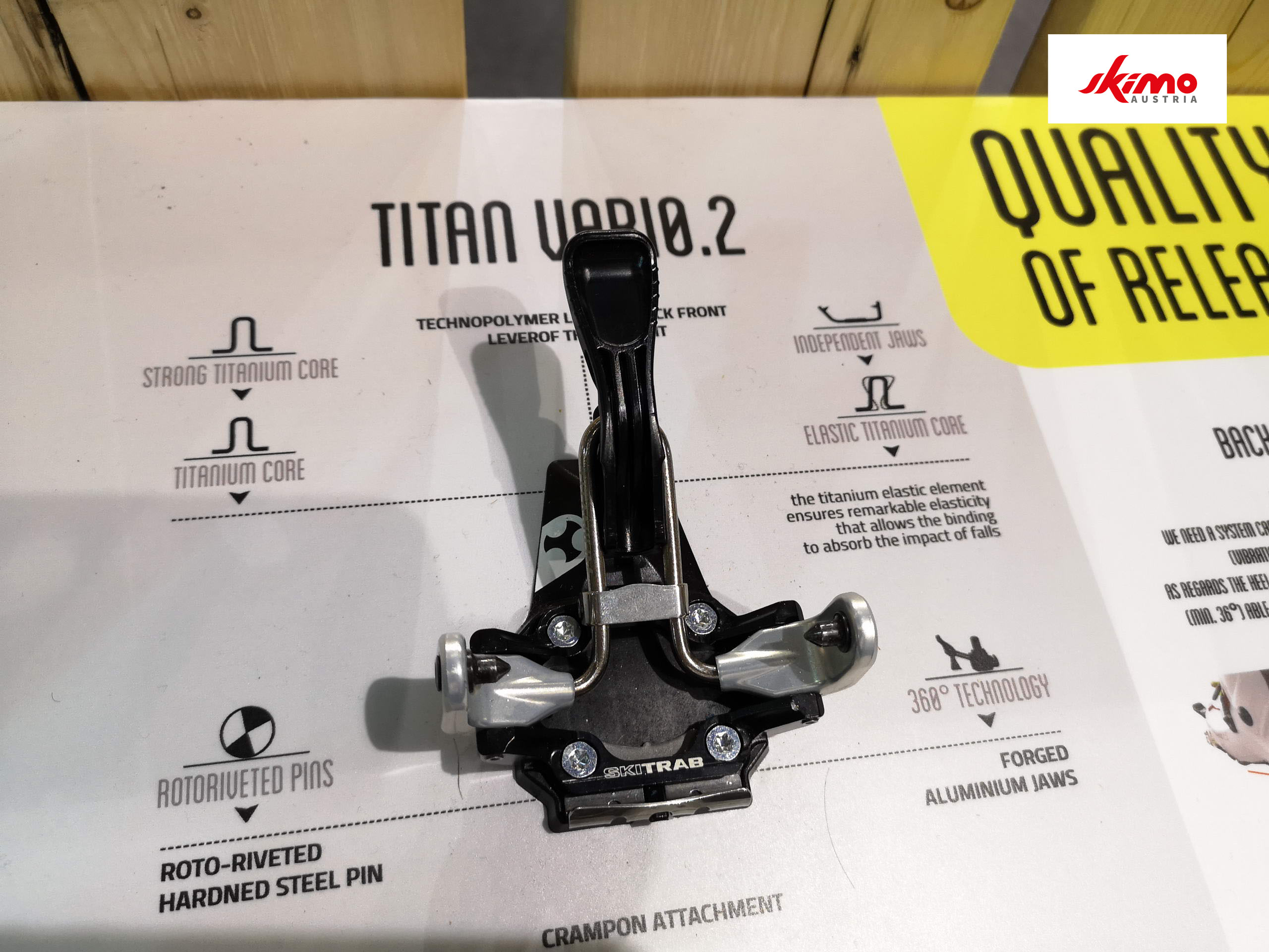 ISPO 2019 SkiTrab Titan Vario 2 Vorderbacken Bild Karl Posch SKIMO Austria