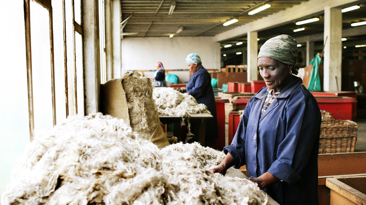Koch Alpin Contour Steigfelle Die Wolle der Mohairziegen wird in Lesotho in Afrika verarbeitet Bild Koch Alpin GmbH