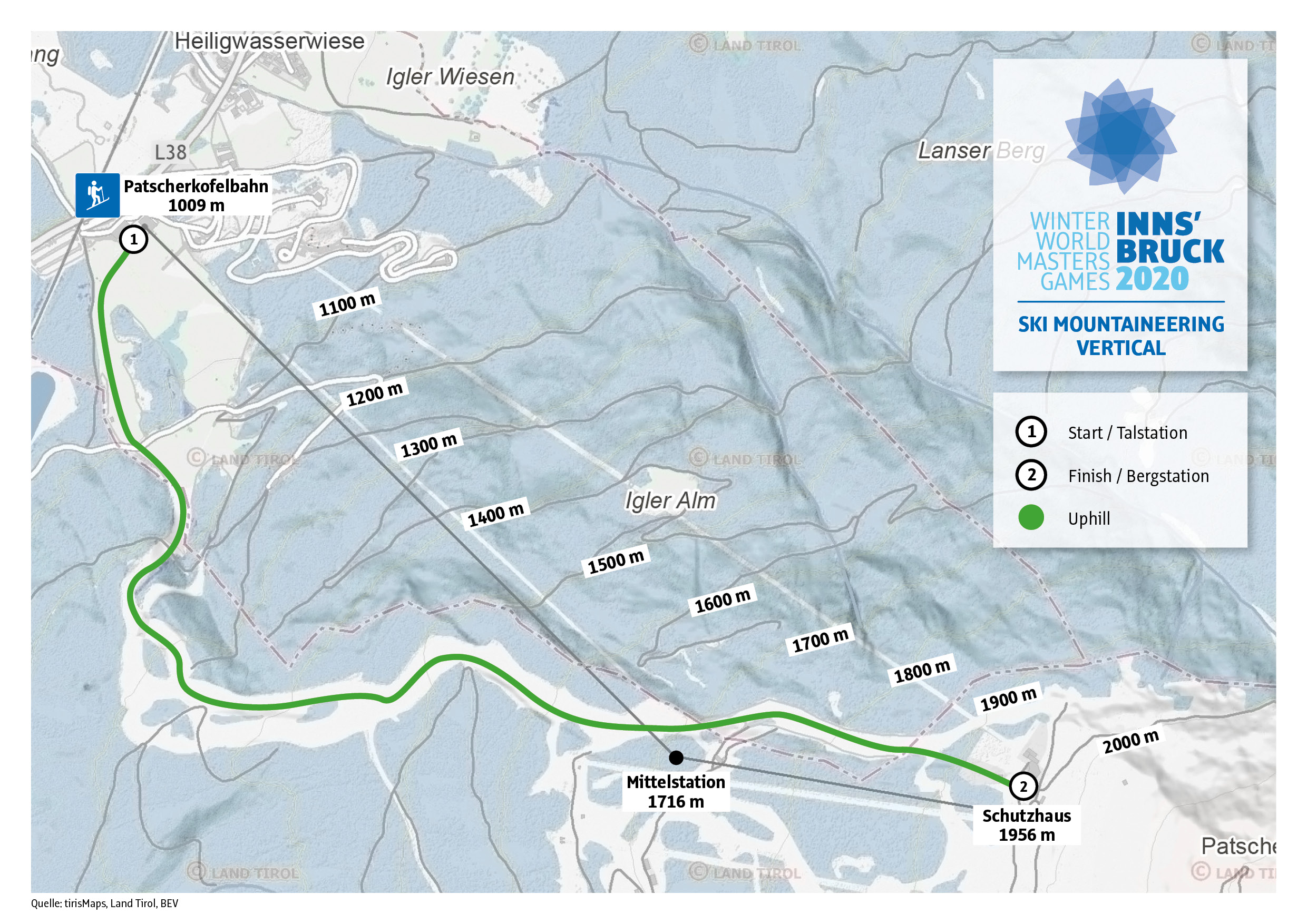 WWMG Streckenkarte SKIMO Patscherkofel hires