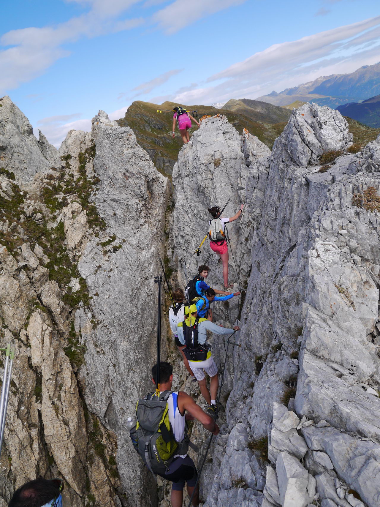 Klettersteig über das Massiv der Pitturina