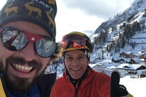 Bundesjugendtrainer Anderl Hartmann mit Teamarzt Dr. Schöffl beim Trainingslager Obertauern DAV 2019