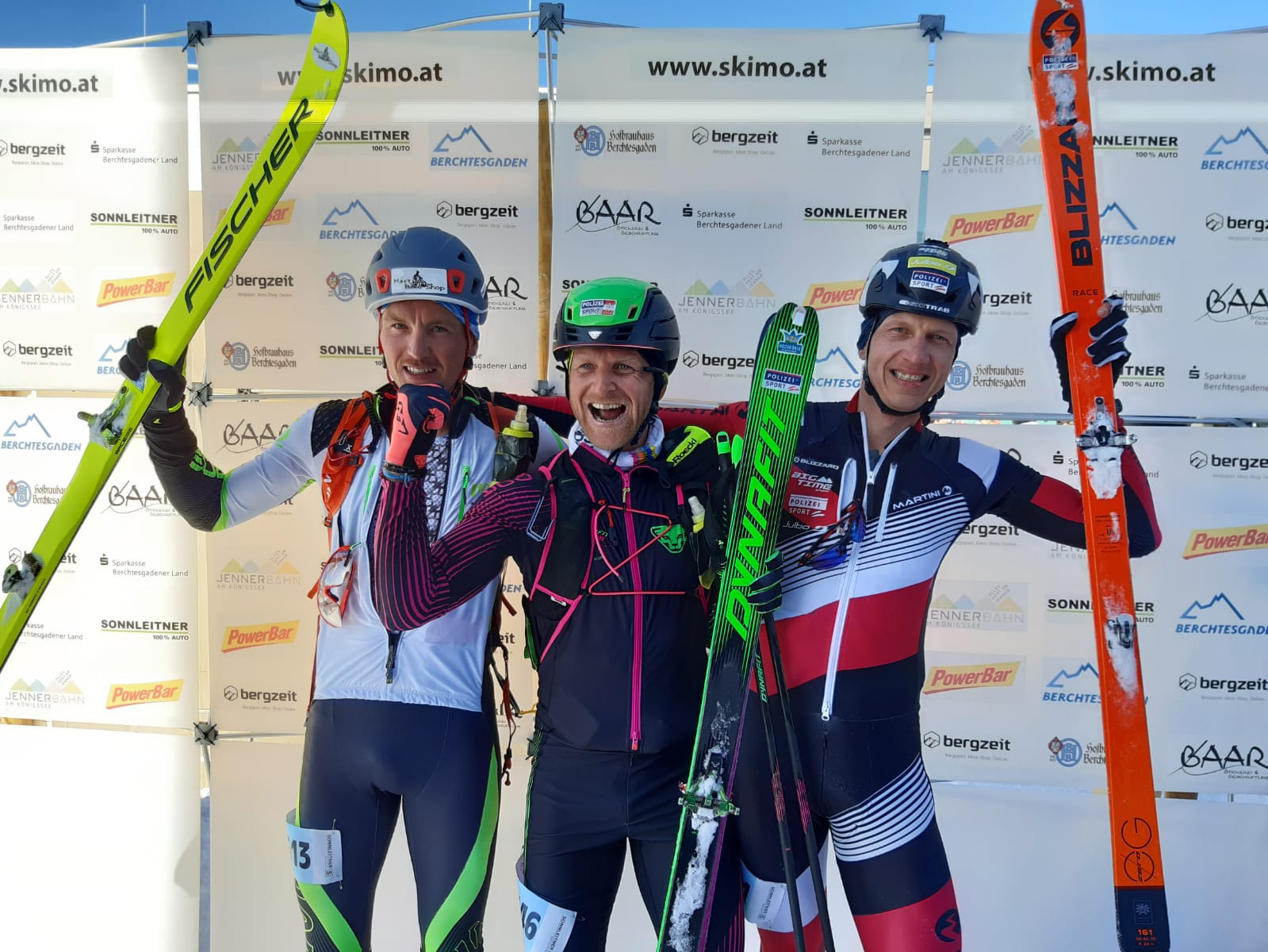 Die Gewinner im Alpencup Thomas Wallner Marcell Voithofer und Josef Huber